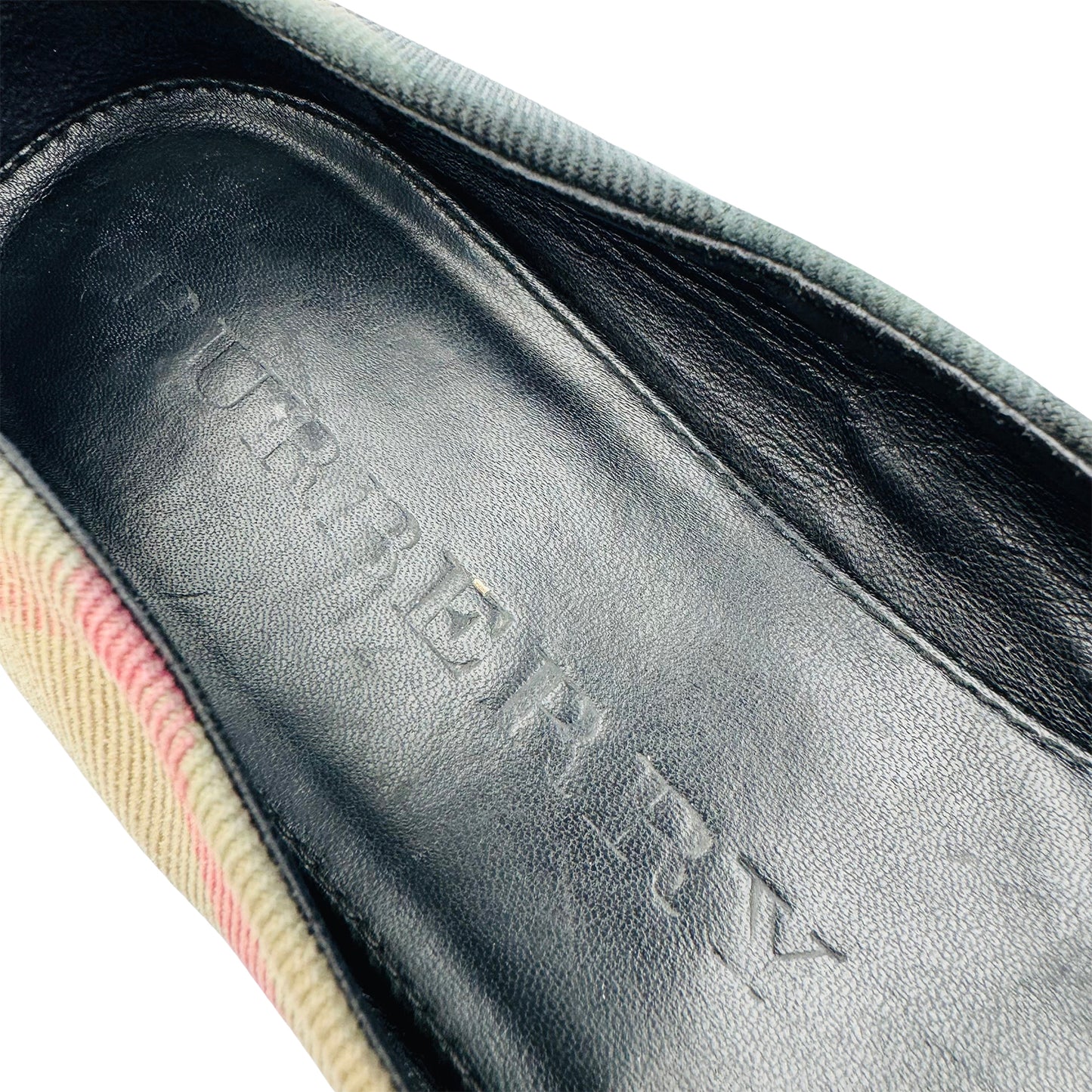 Burberry Women's Check Canvas Italian Flats (Size 39.5/40)