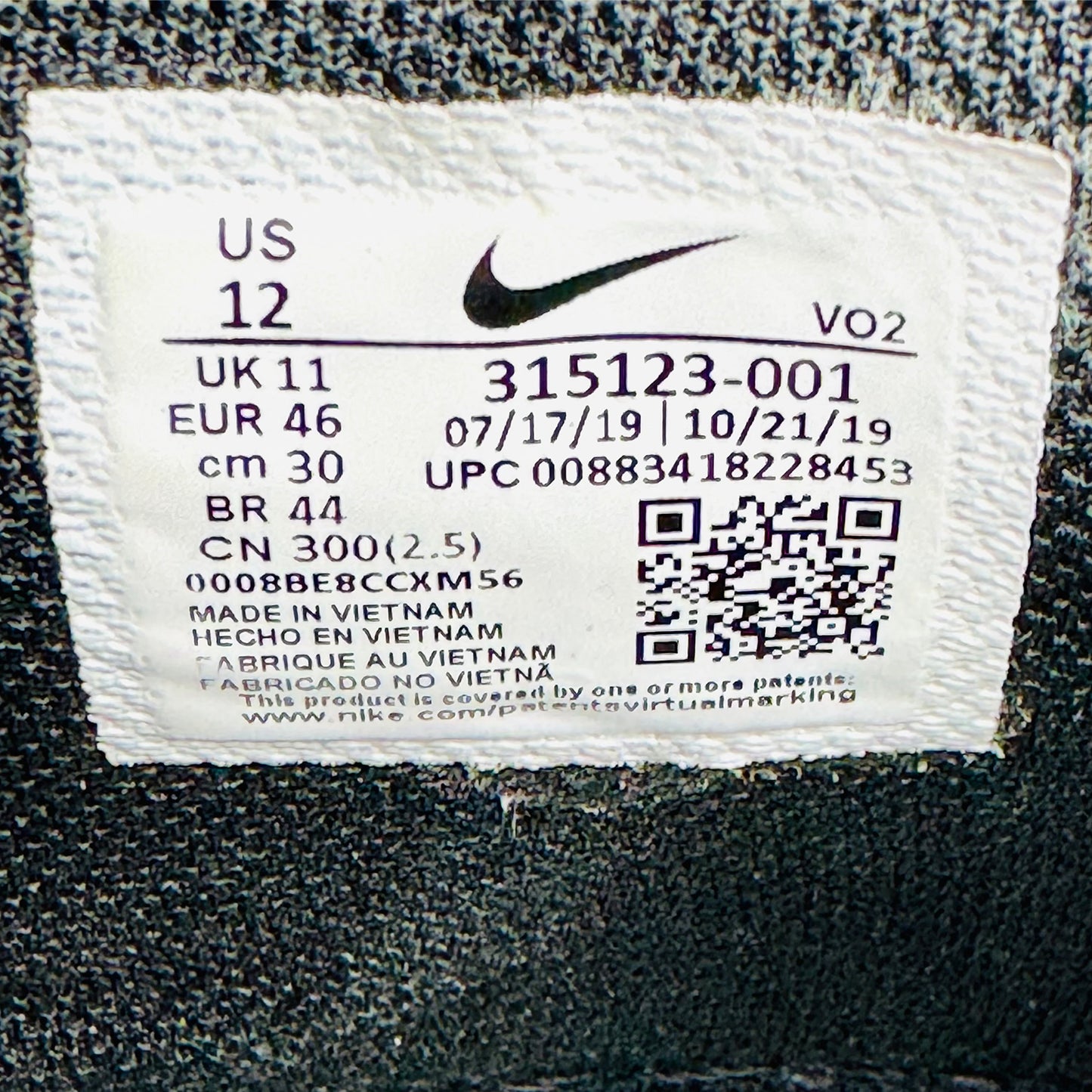 Nike Air Force 1 Mid '07 Black Sneakers (Size 46) - 315123-001