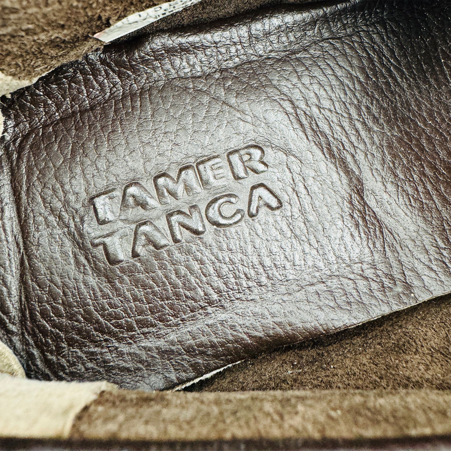 Tamer Tanca Dark Brown Pebbled Leather Loafers (Size 44/44.5)