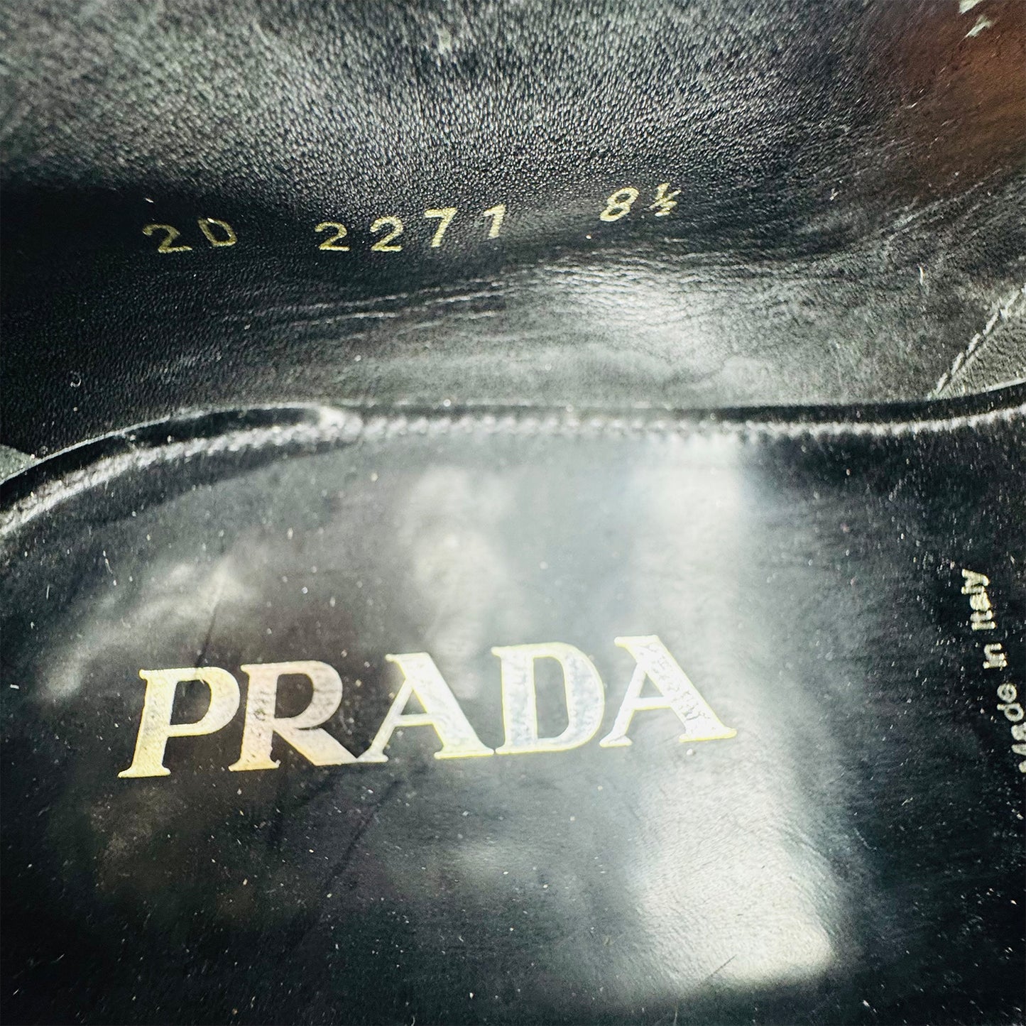 Prada Men's Black Leather Penny Loafers (Size 42.5/43)