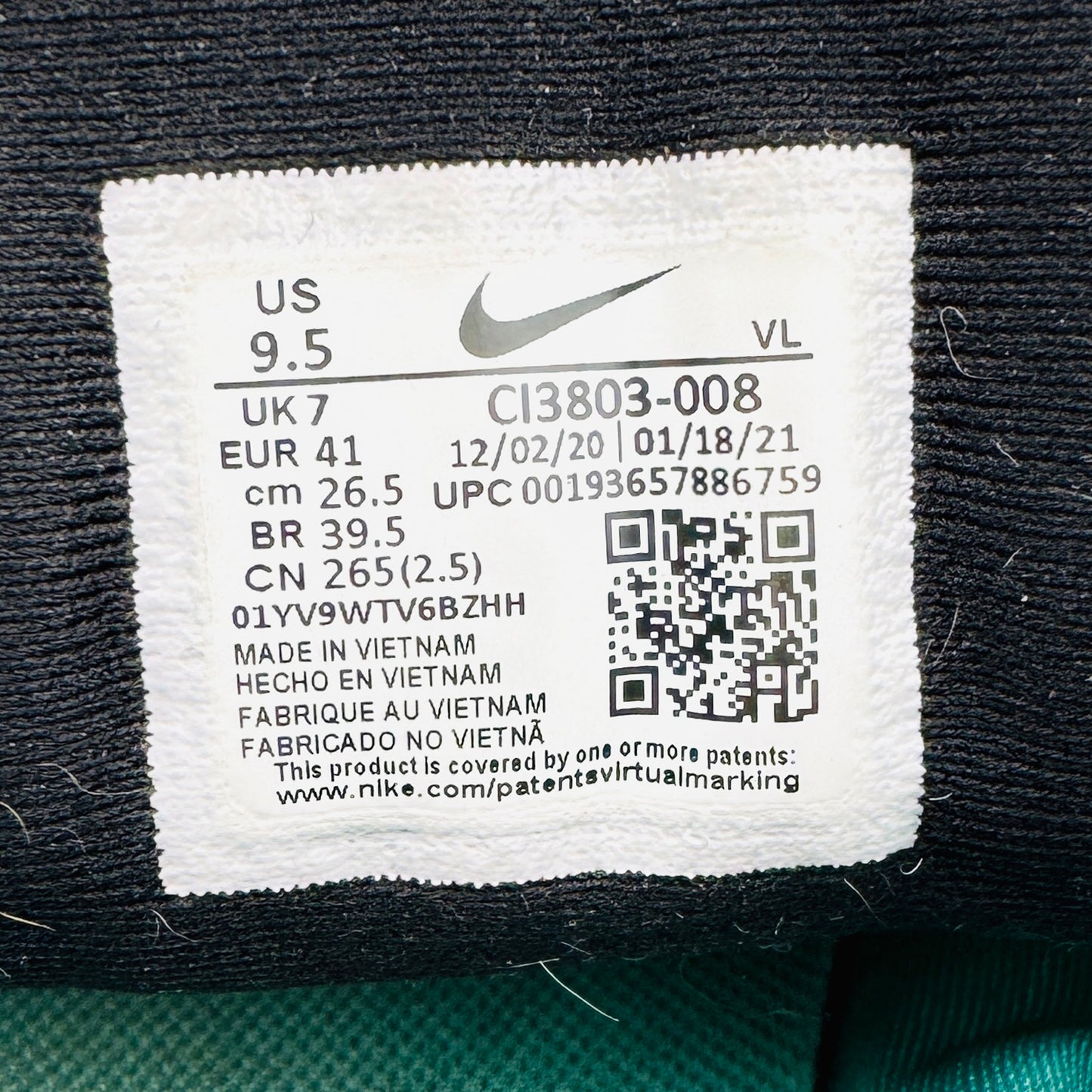 Nike Quest 2 Black Shoes (Size 41) - CI3803-008