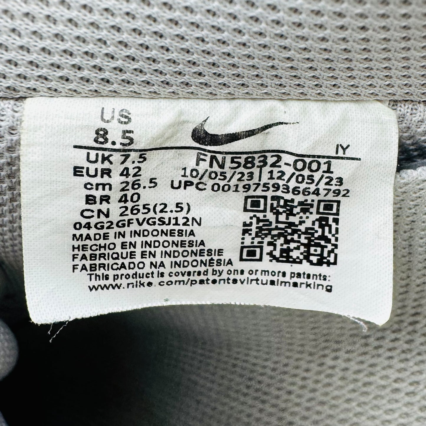 Nike Air Force 1 ’07 LV8 'Light Bone' Shoes (Size 42/42.5) - FN5832-001