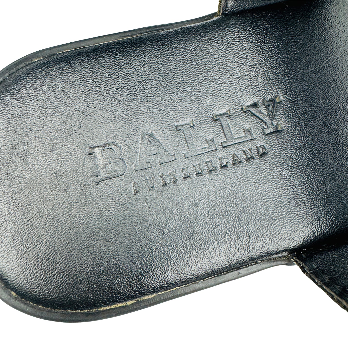 Bally Men's Black Leather Sandal Slides (Size 42.5/43)