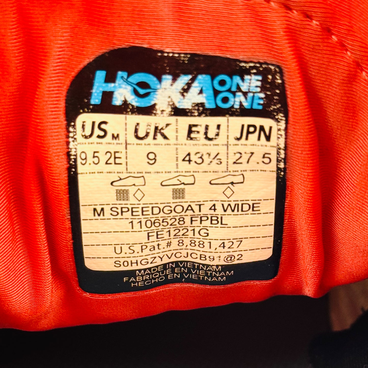 Hoka Speedgoat 4 Fiesta Shoes (Size 43.5) - 1106528 FPBL
