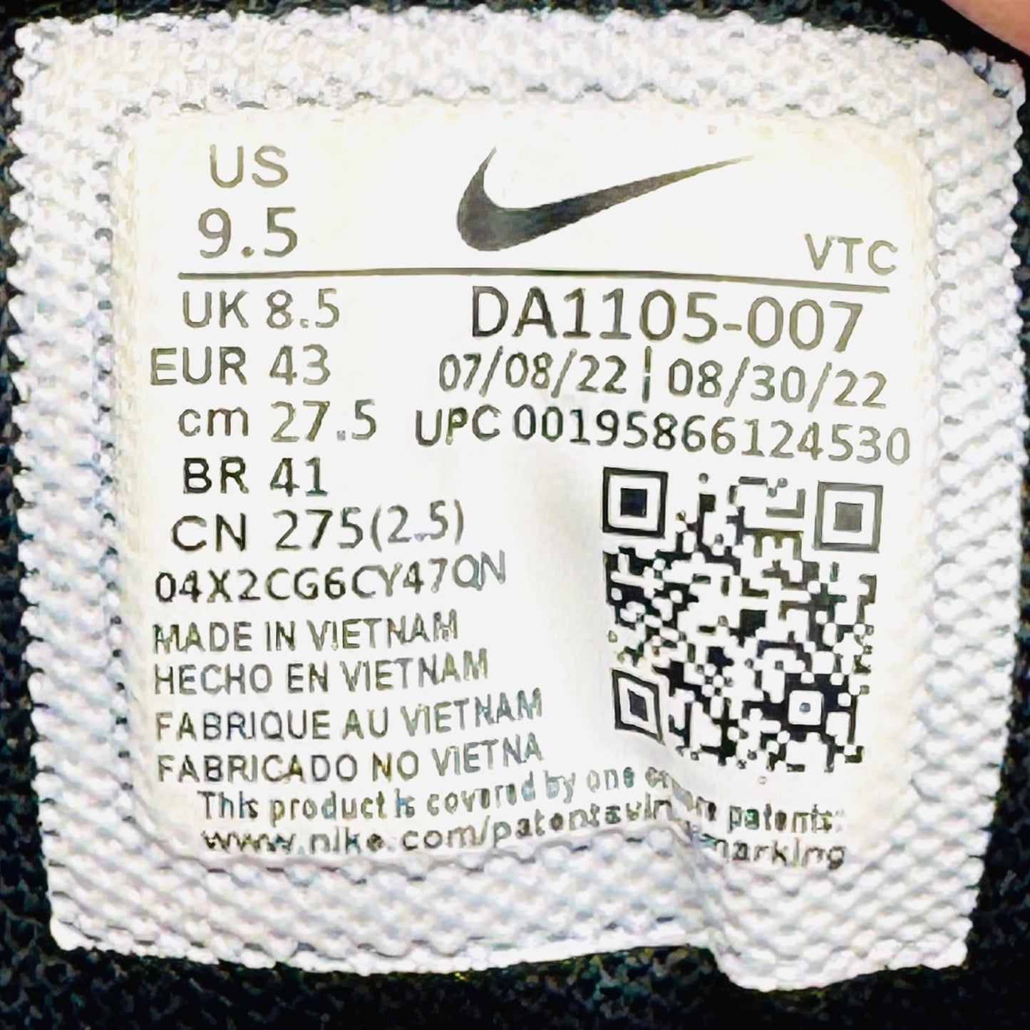 Nike Quest 4 “Light Smoke Grey” Sneakers (Size 43) - DA1105‑007