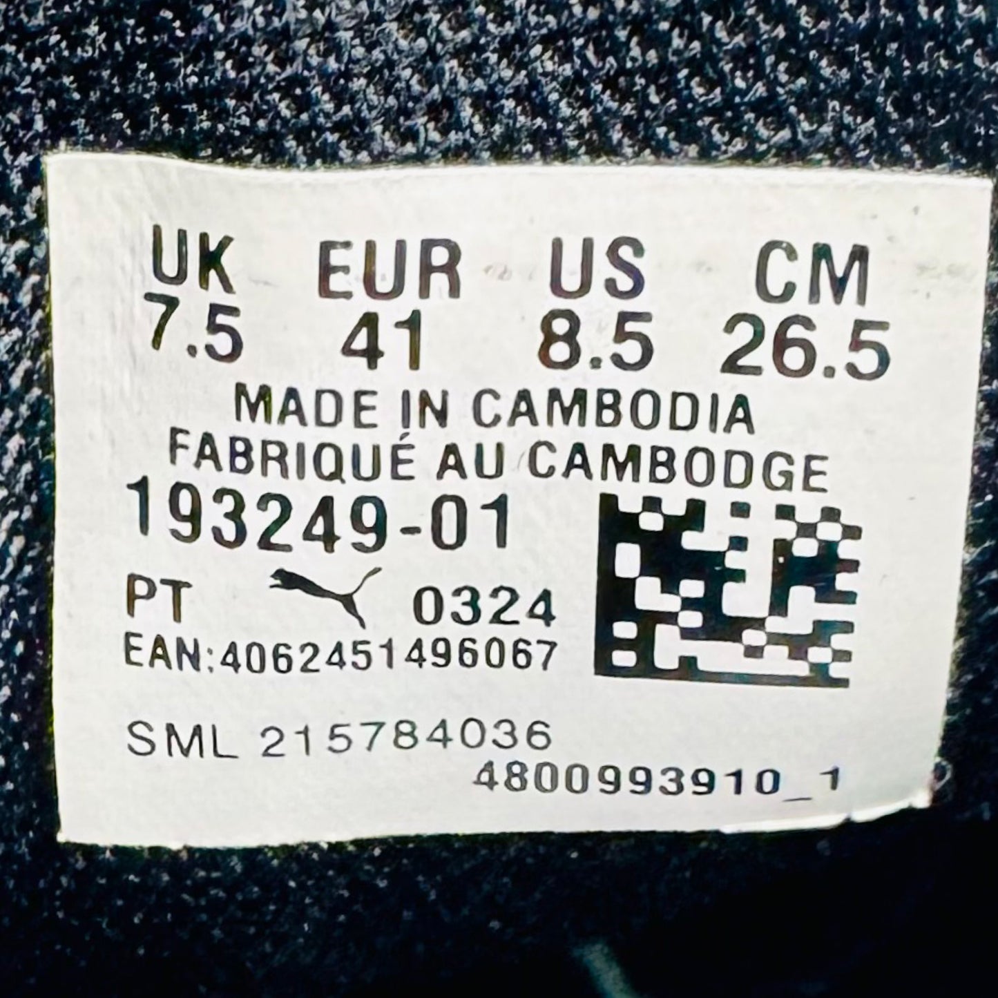 Puma Men's Enzo 2 Black Shoes (Size 41) - 193249-01