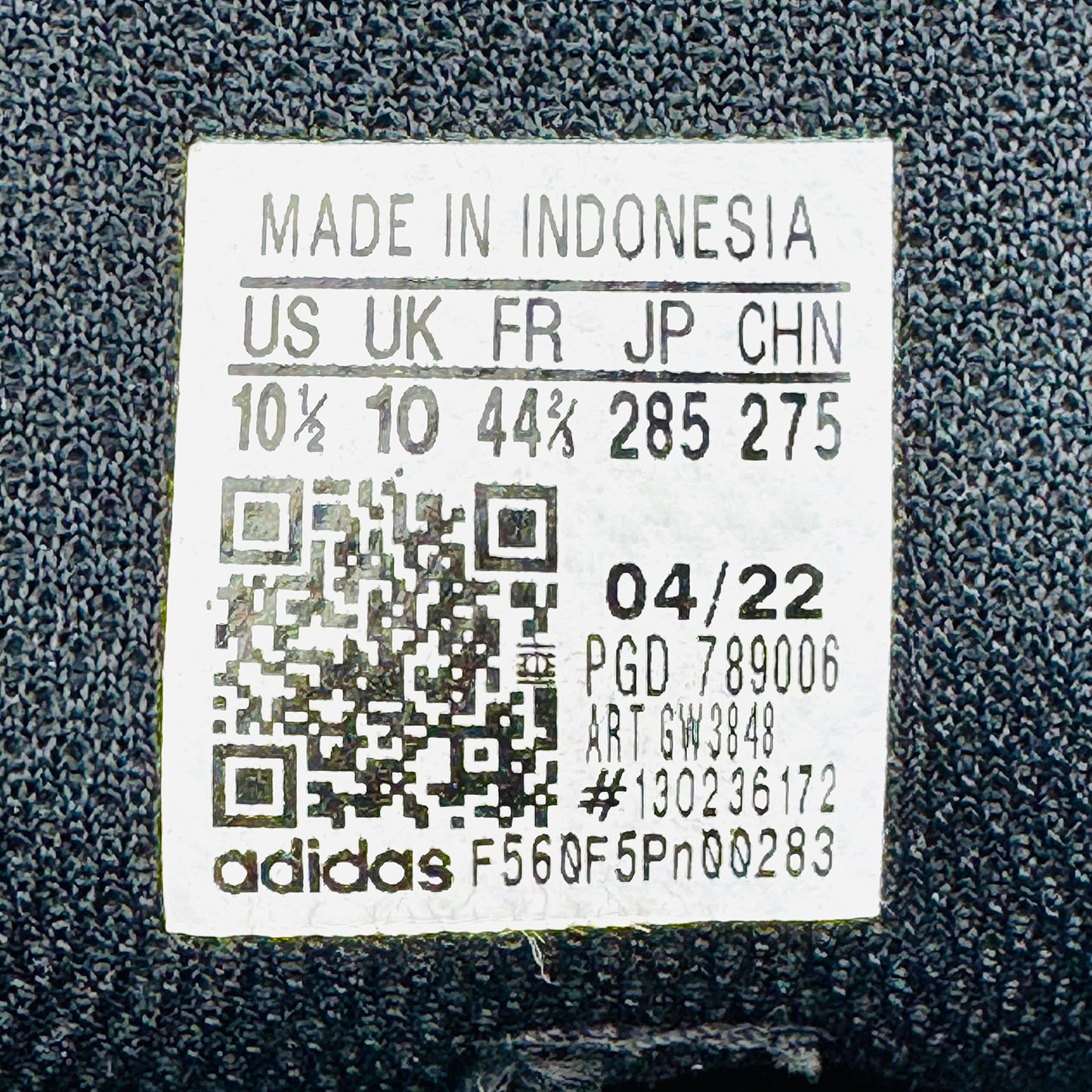 Adidas Galaxy 6 'Core Black White' Shoes (Size 44.5) - GW3848