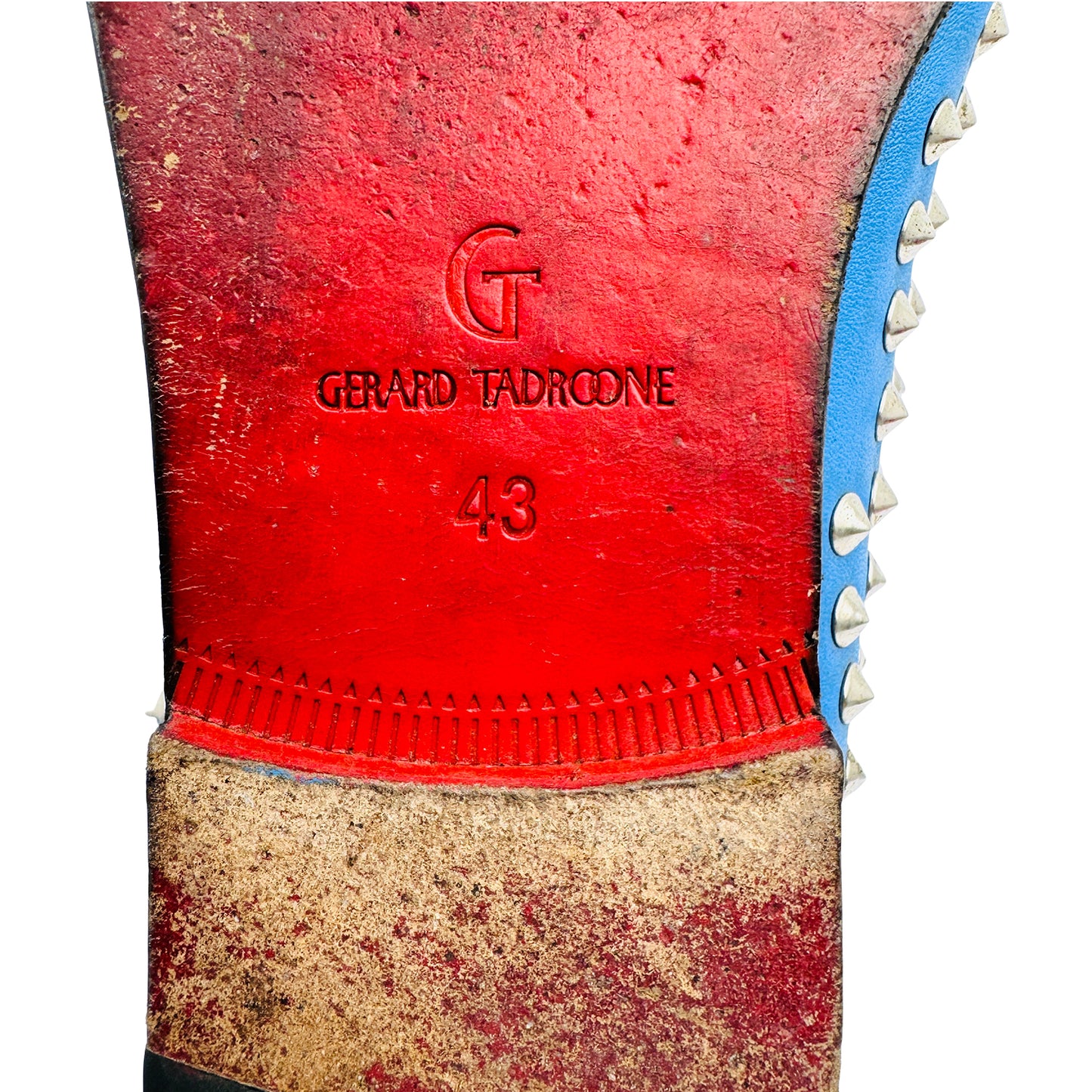 Gerard Tadroone Men's Spikes Rivets Loafers (Size 43)