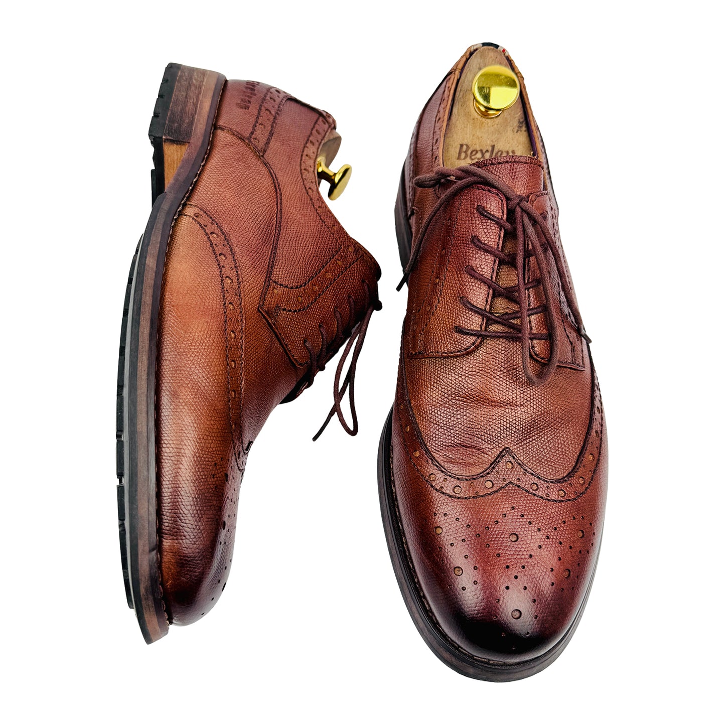 Firetrap Men's Brown Leather Spencer Brogues Shoes (Size 43)