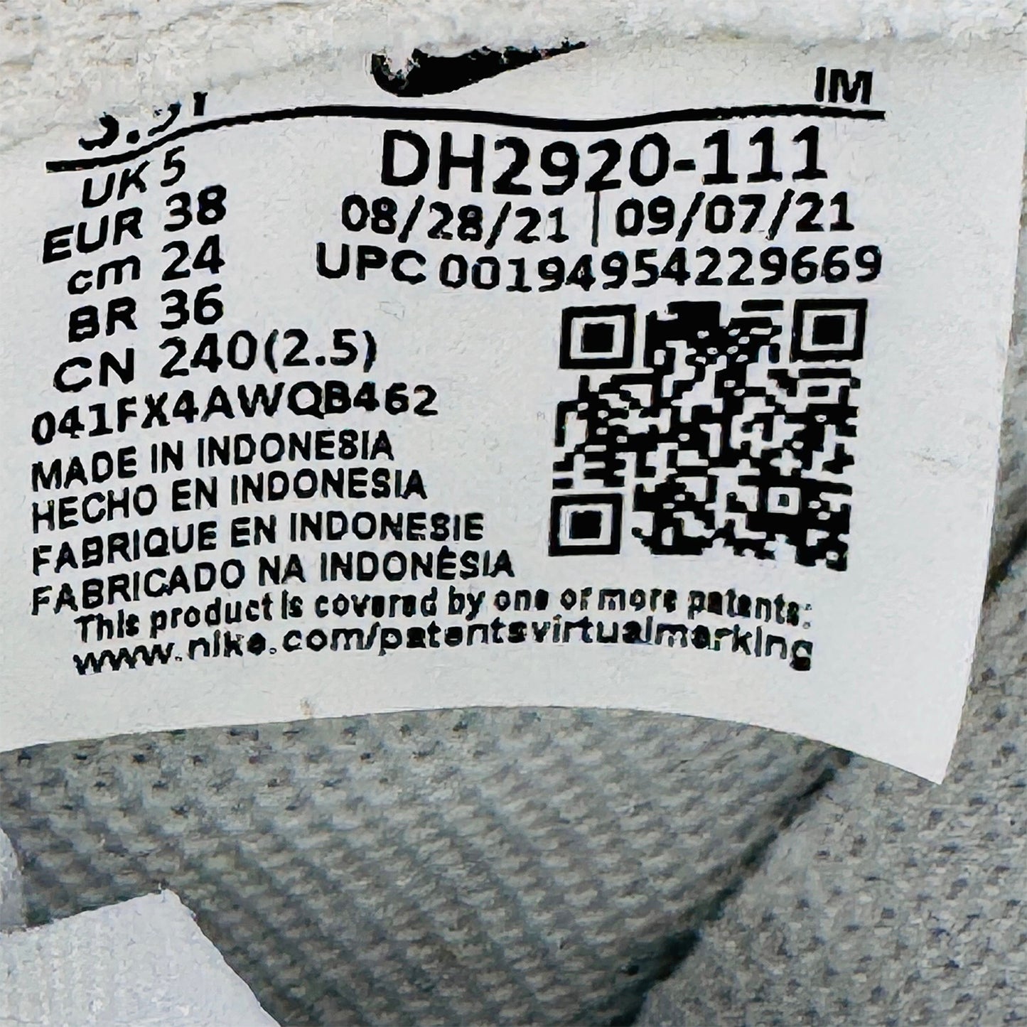Nike Air Force 1 LE 'Triple White' Sneakers (Size 38) - DH2920-111