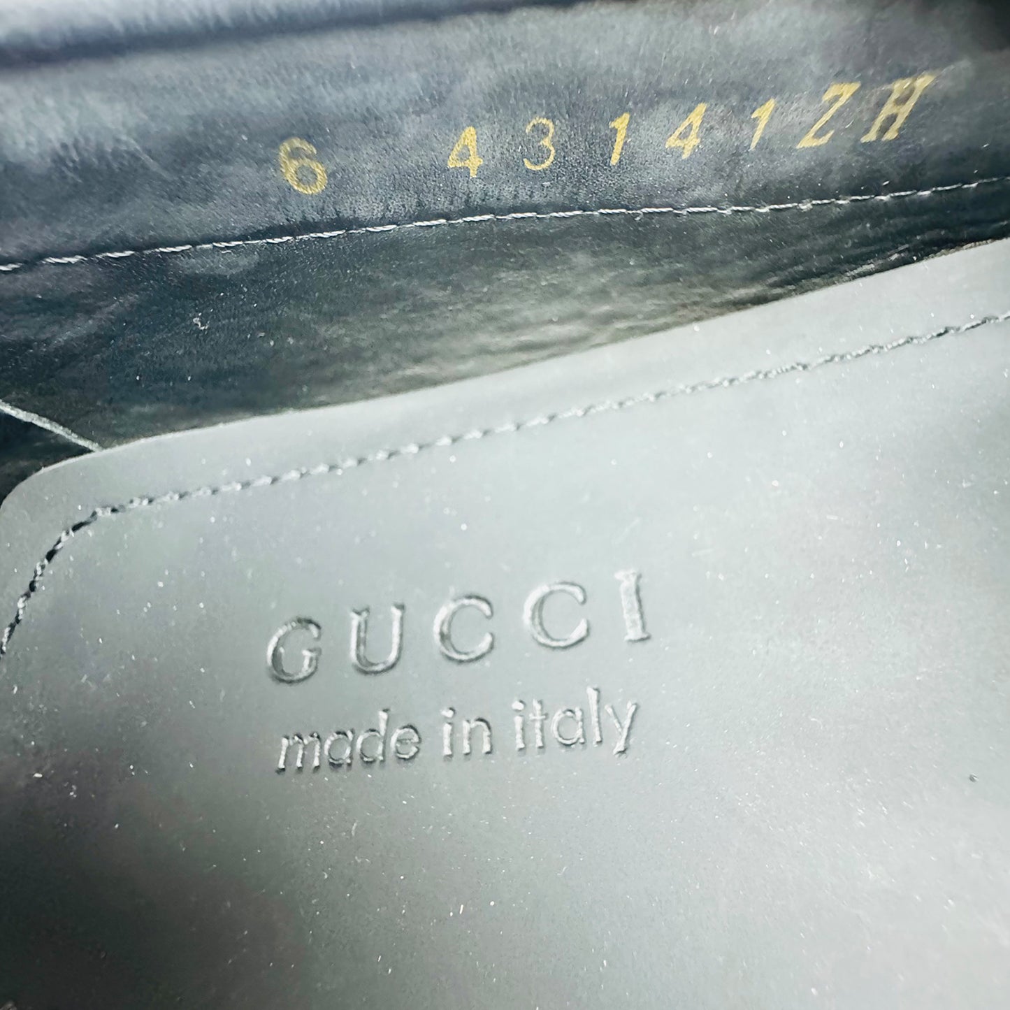 Gucci Men's Black Leather Interlocking G Loafers (Size 41.5)