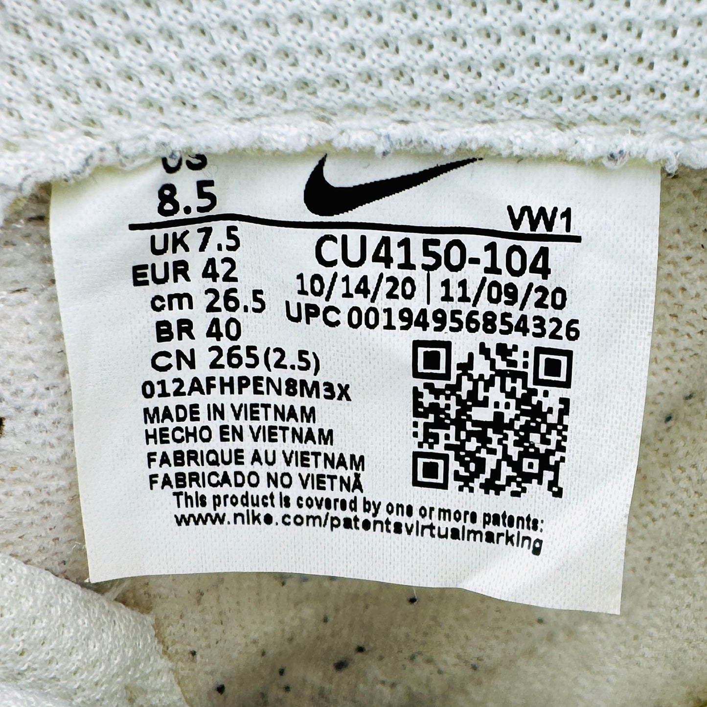 Nike Court Legacy White Sneakers (Size 42) - CU4150‑104