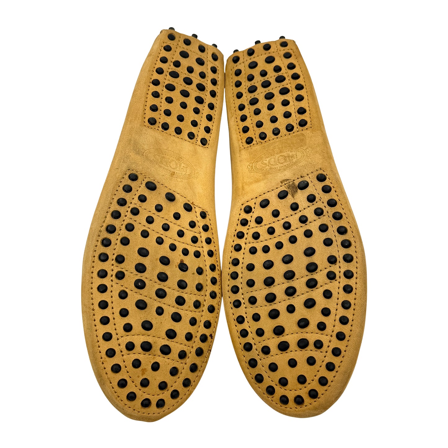 Tod's Men's Nubuck Mustard Suede Loafers (Size 43.5/44)