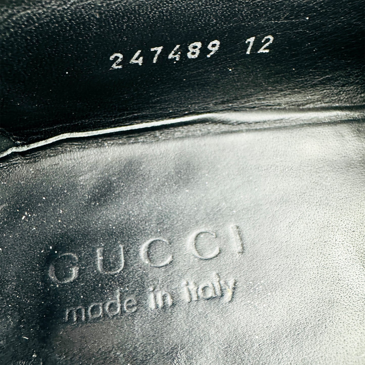Gucci Men's Black Leather Horsebit Loafers (Size 45)