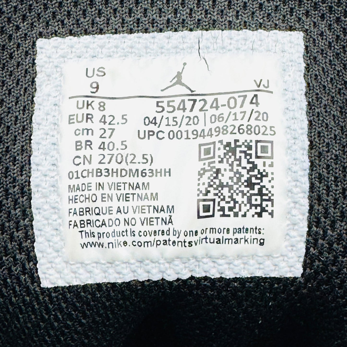 Nike Air Jordan 1 Mid 'Banned' Sneakers (Size 42.5) - 554724-074