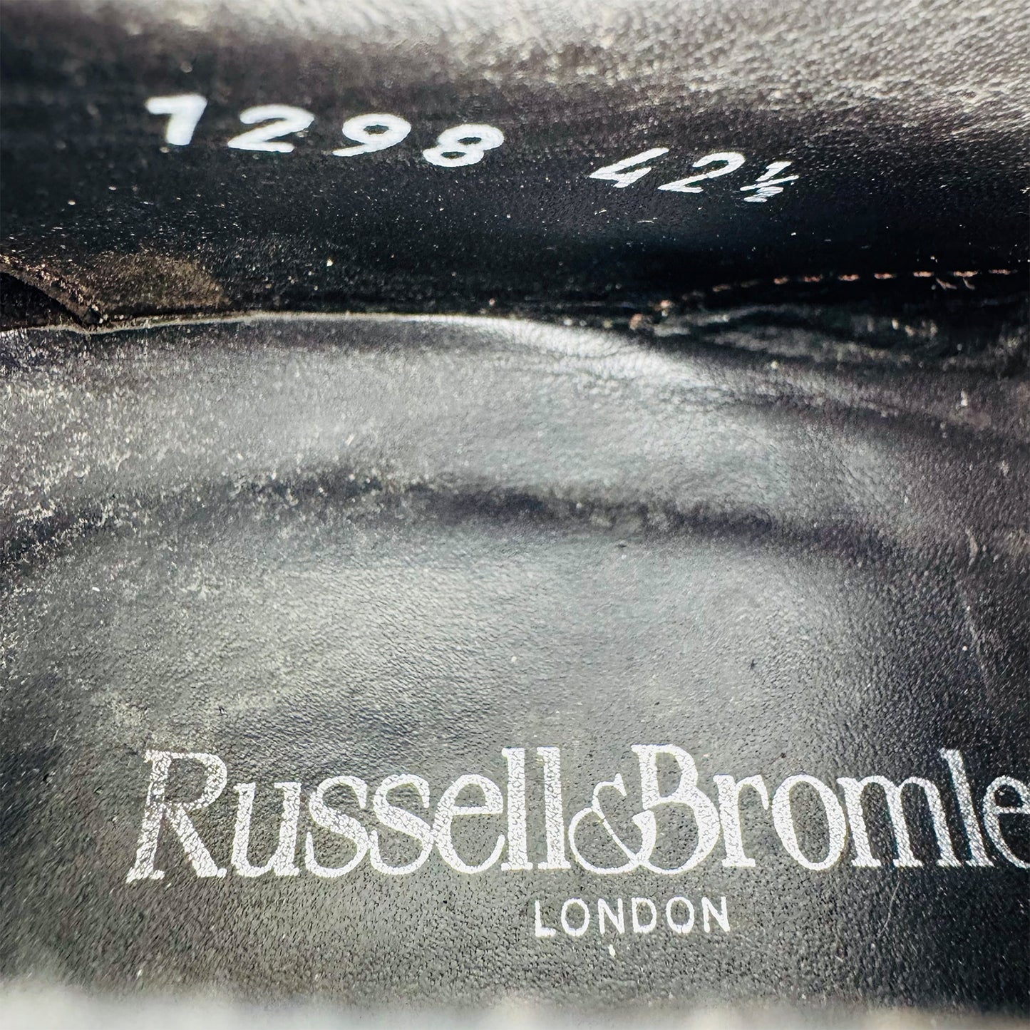 Russell & Bromley Culumus Leather Black Oxford Shoes (Size 42.5/43)