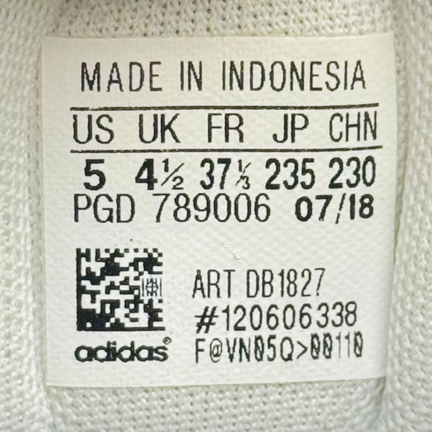 Adidas VL Court 2.0 'Core Black' Sneakers (Size 37.5) - DB1827