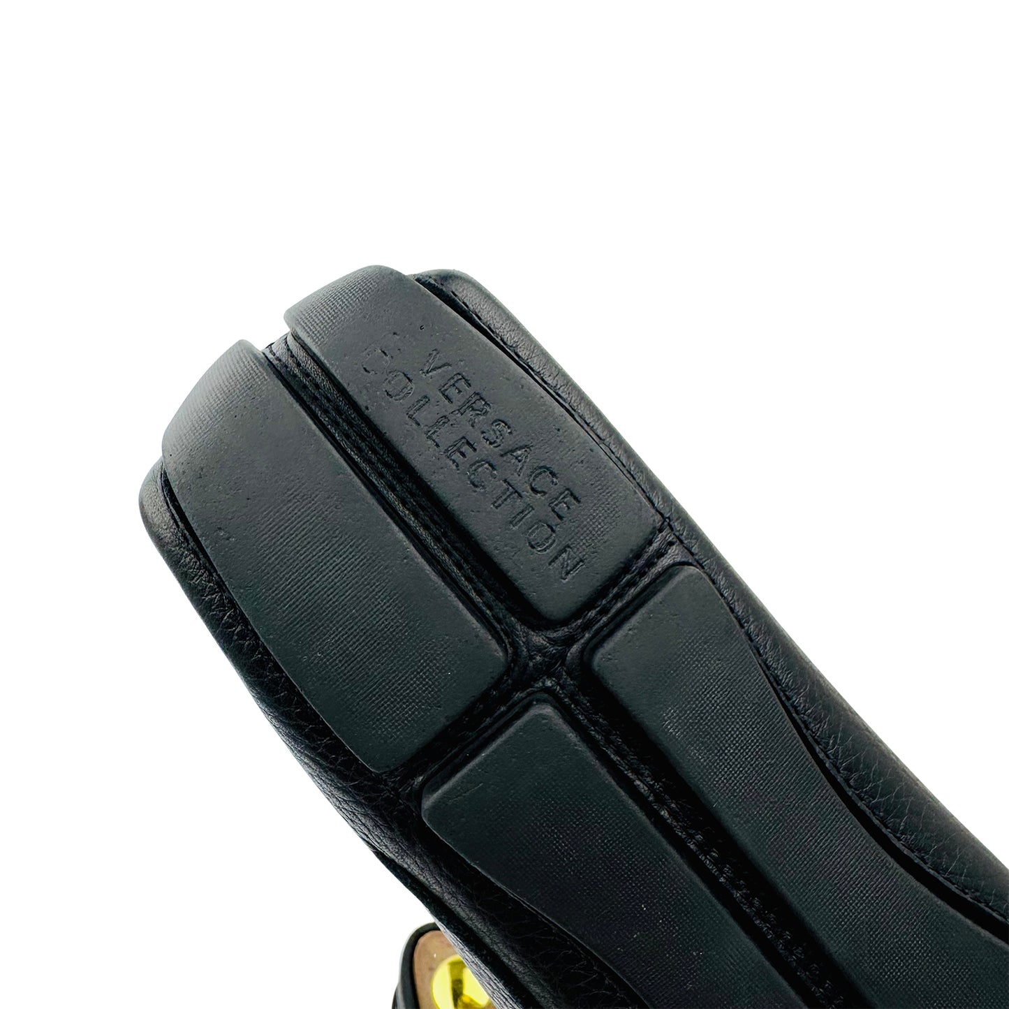 Versace Men's Black Medusa Buckle Driving Loafer (Size 44)