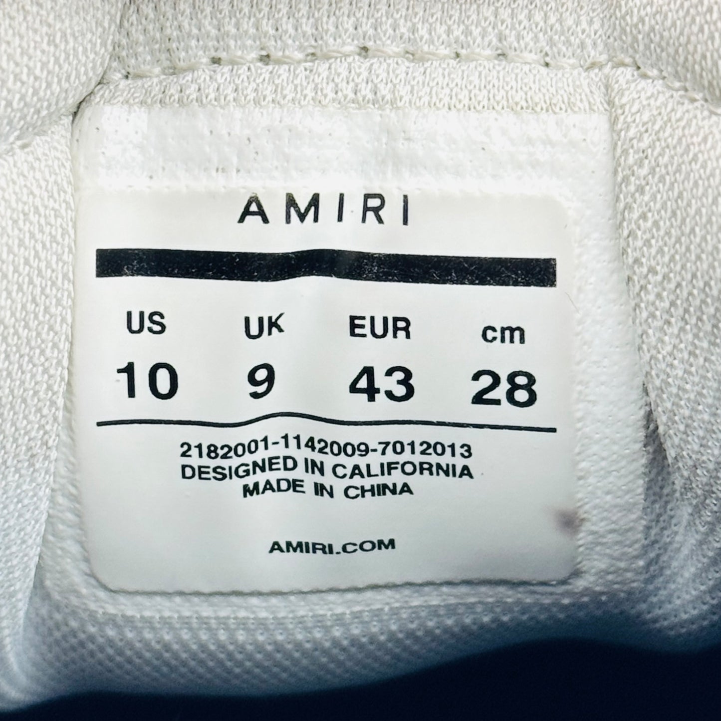 Amiri Skel Top Low Sneakers (Size 43) - 2182001 1142009 7012013