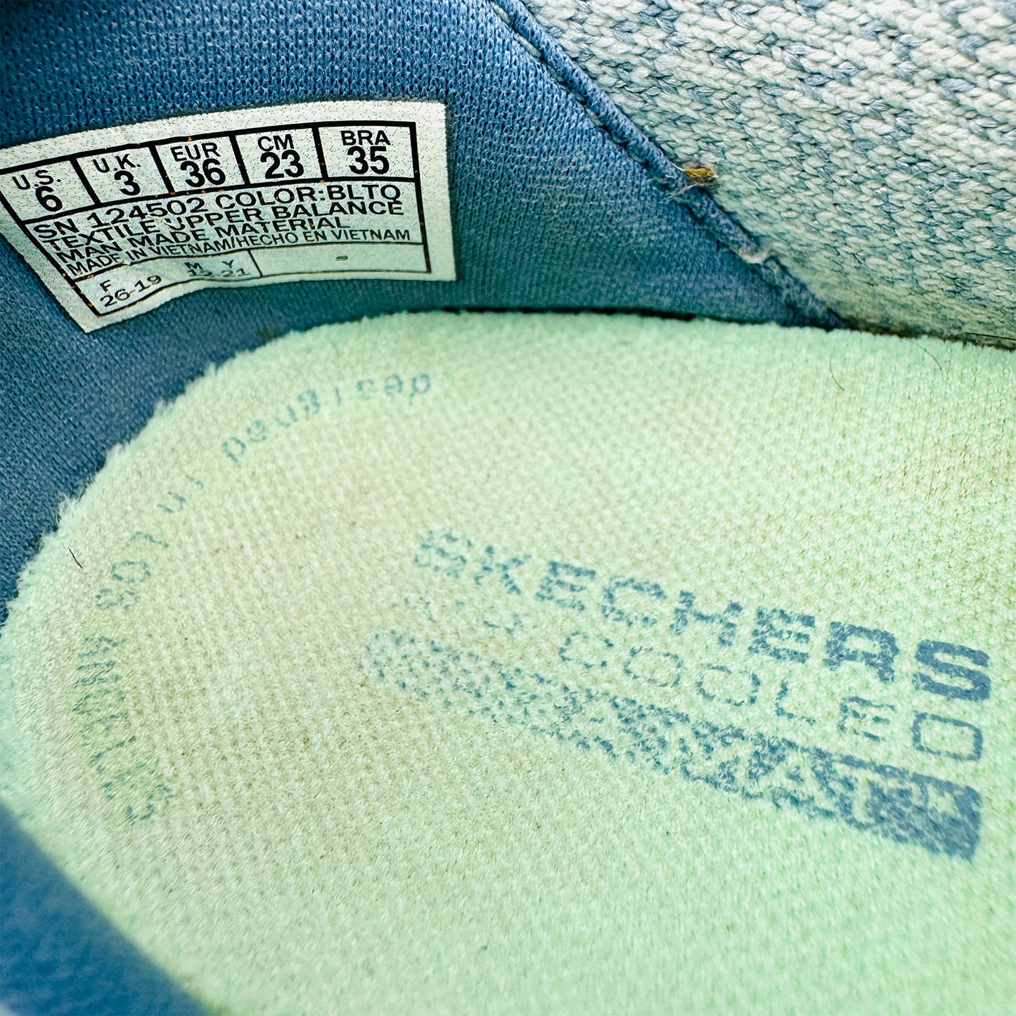 Skechers GO Walk 6 Blue Shoes (Size 36/36.5) - 124502 BLTO