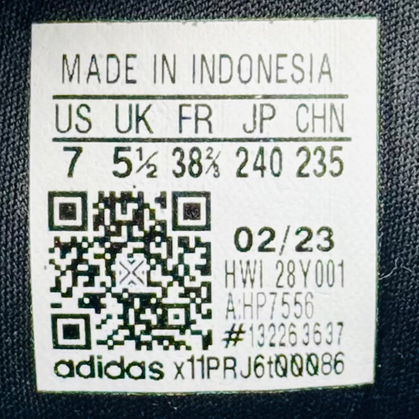 Adidas Runfalcon 3.0 Core Black Shoes (Size 38.5) - HP7556