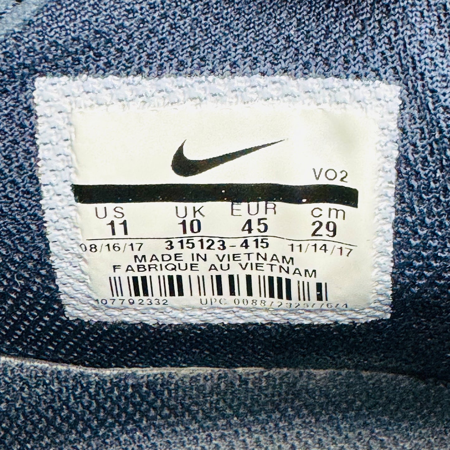 Nike Air Force 1 Mid '07 'Obsidian' Sneakers (Size 45) - 315123-415