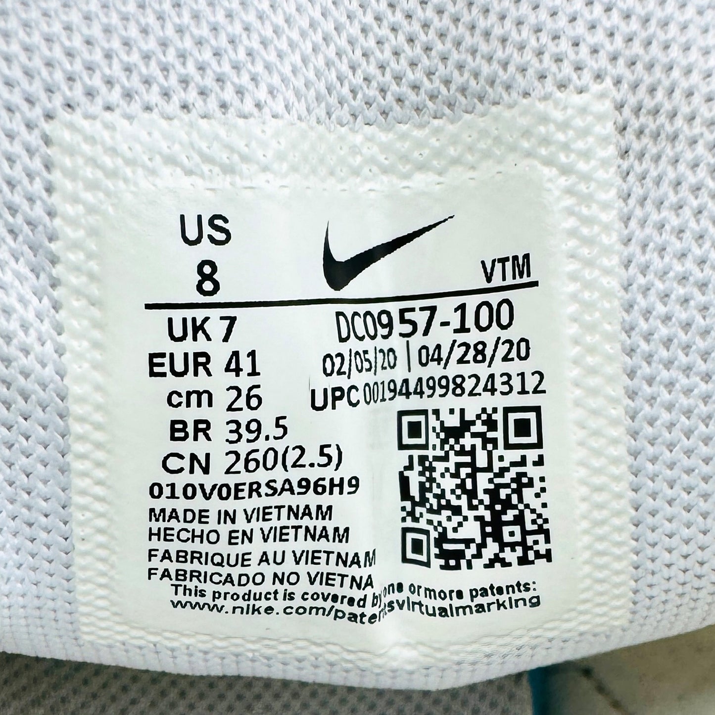 Nike Air Max 270 'White Black Volt' Shoes (Size 41) - DC0957-100