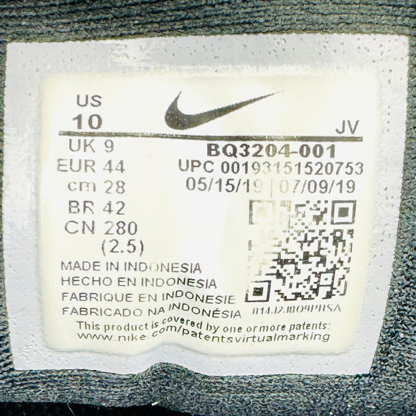 Nike Men's Revolution 5 Black Shoes (Size 44) - BQ3204-001