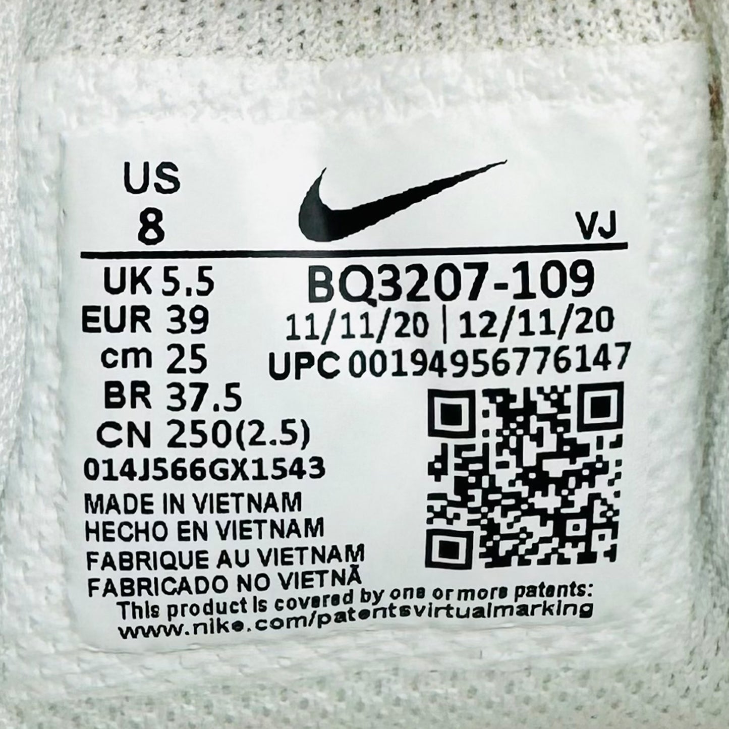 Nike Revolution 5 'White Orange Pearl' Shoes (Size 39) - BQ3207-109