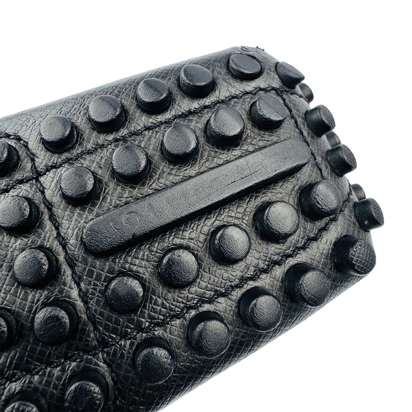 Outsole Closeup image of Louis Vuitton Men's Hockenheim Black Leather Loafers (Size 43/43.5)
