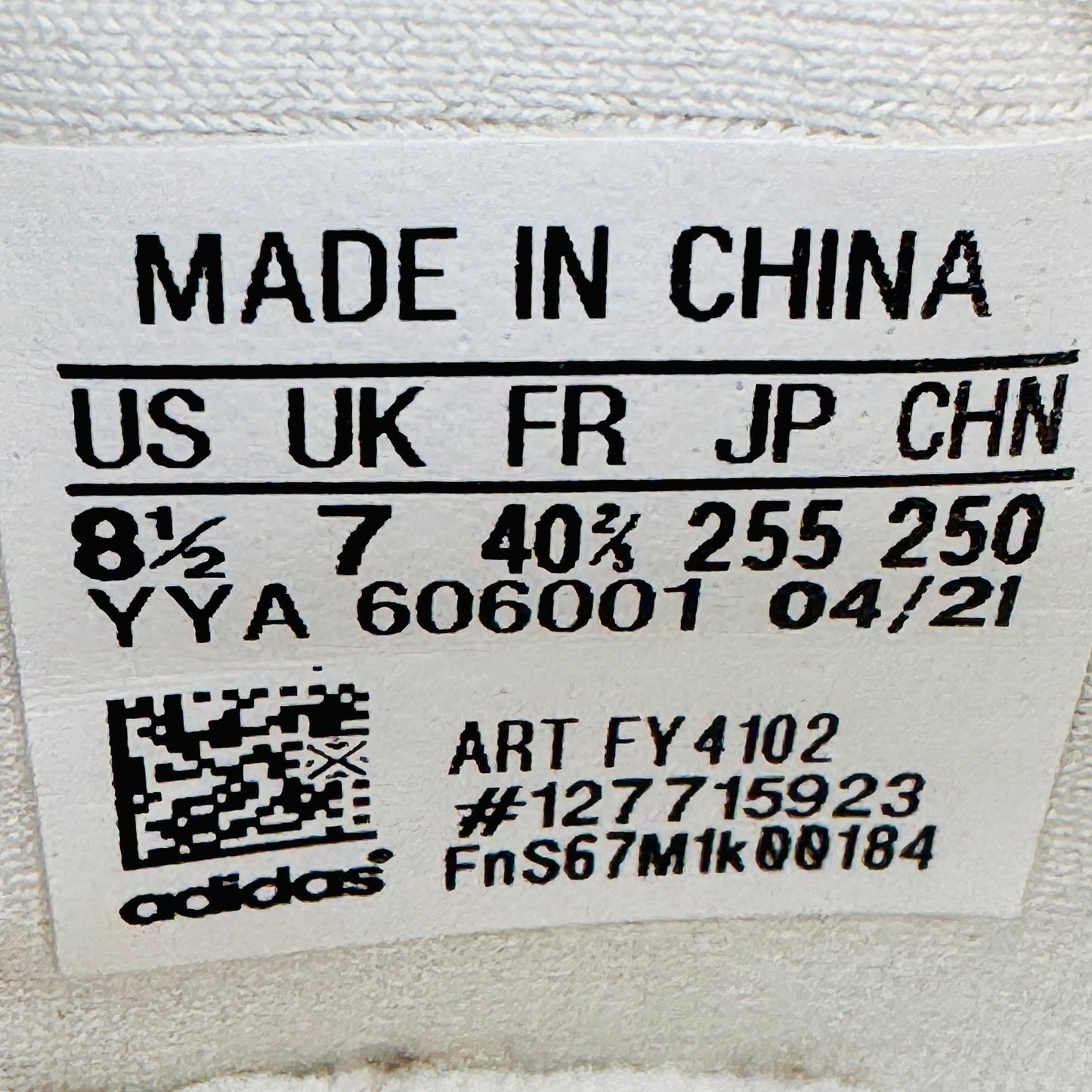 Adidas SL20.2 Off-White Shoes (Size 40.5) - FY4102