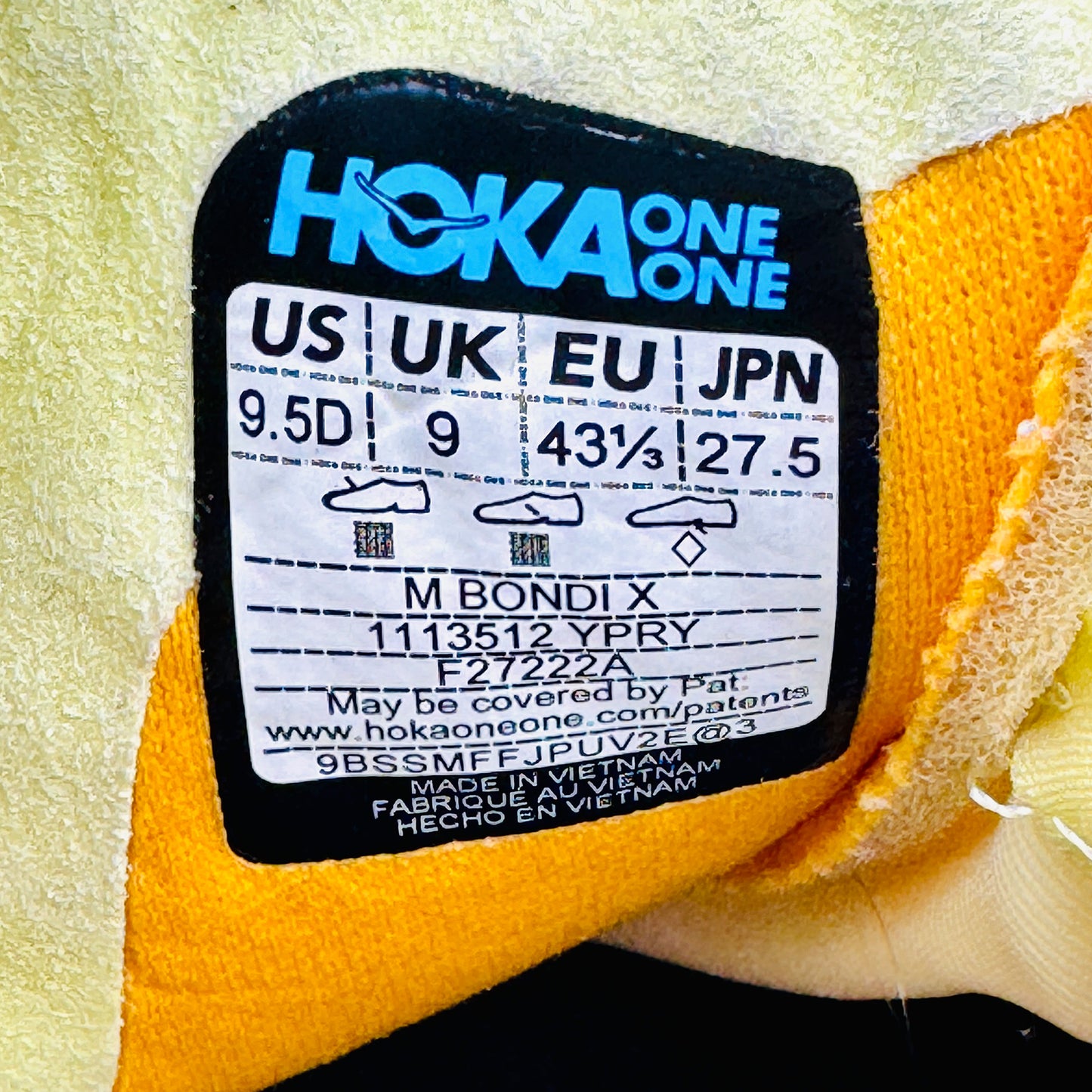 Hoka Men's Bondi X Shoes (Size 43.5) - 1113512 YPRY