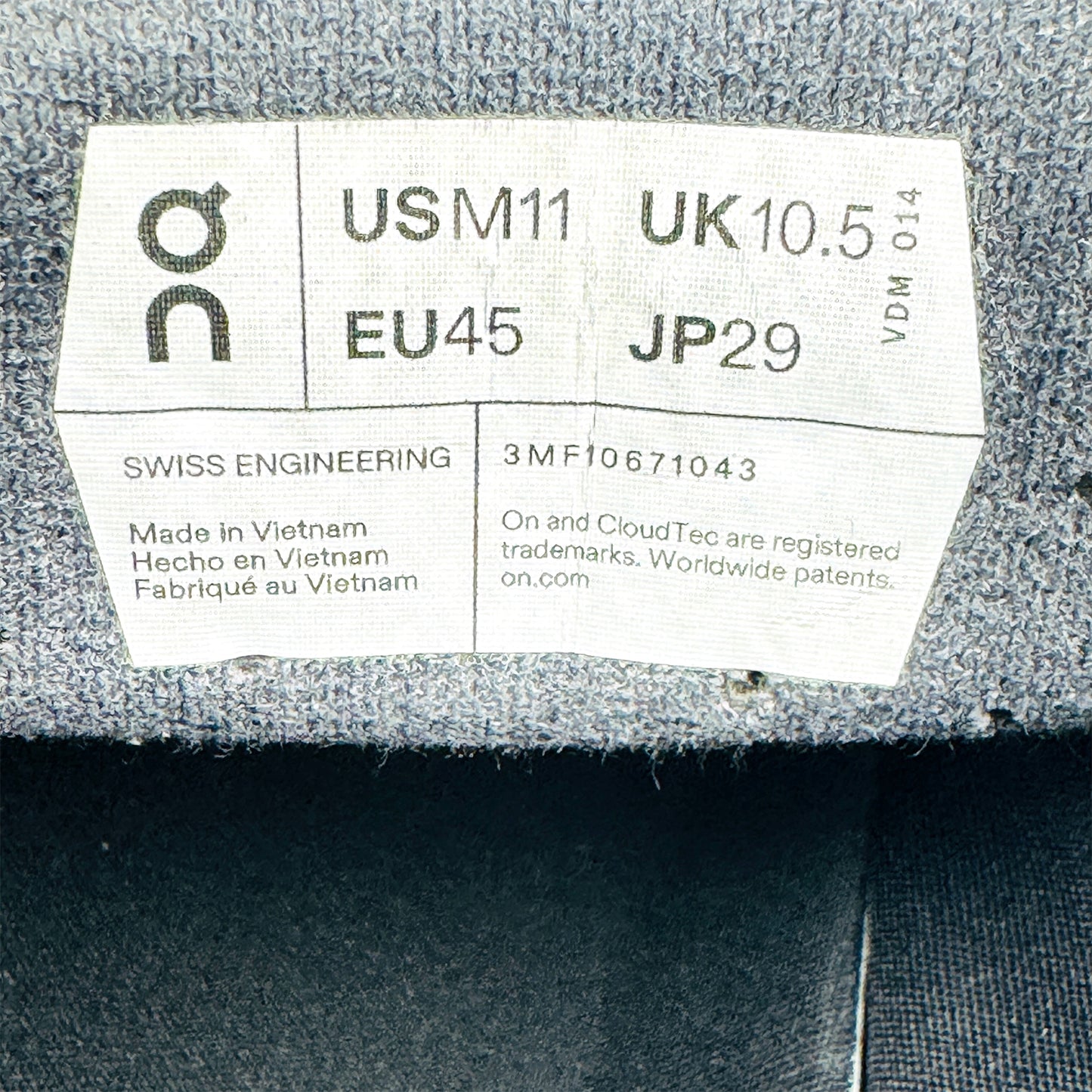 On Men's Cloudmonster Void Shoes (Size 45) - 3MF10671043
