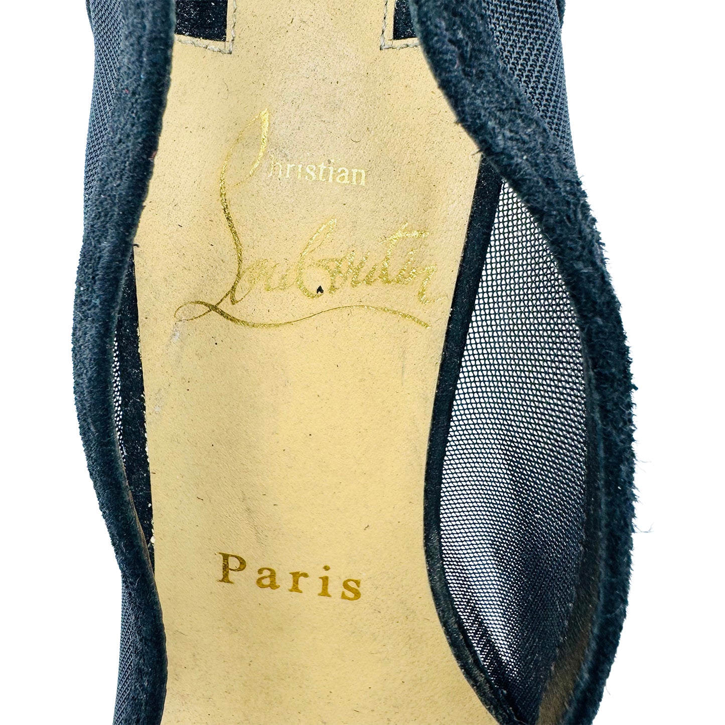 Christian Louboutin Galativi 100 Black Suede Pumps (Size 36.5)