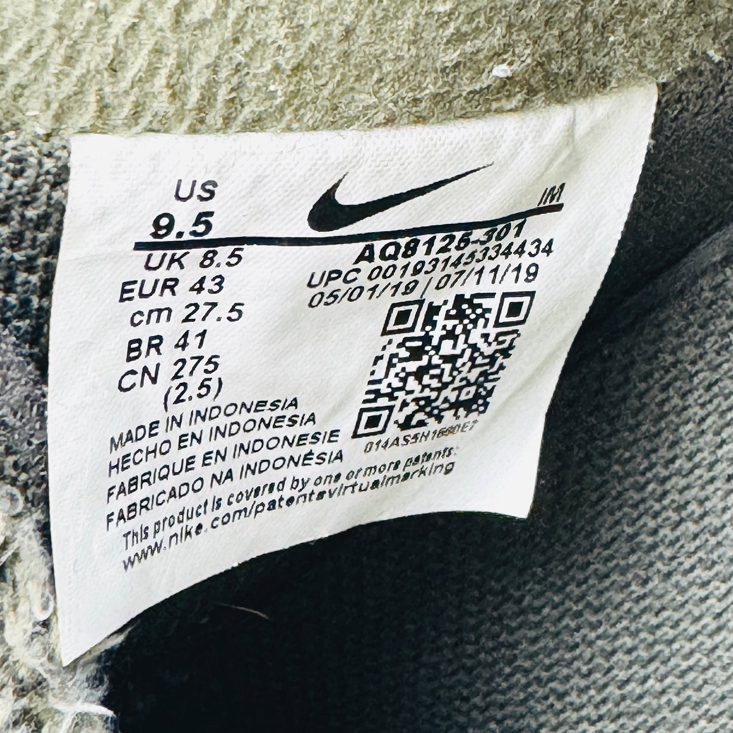 Nike Ebernon Mid SE "Cargo Khaki" Sneakers (Size 43) - AQ8125-301