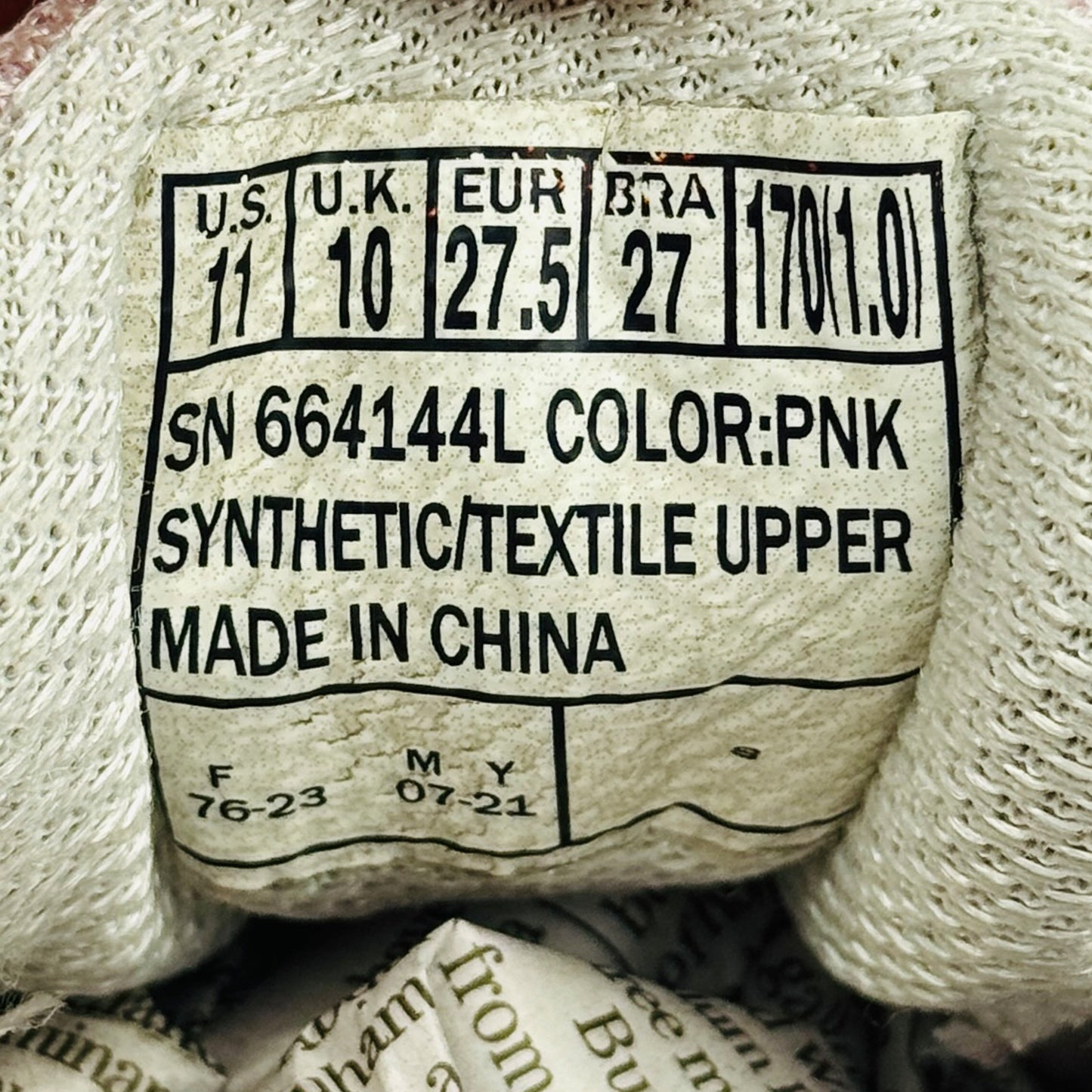 Inside Code, Made, Size printing image of Skechers Kid's D'Lites Ultra Shoes (Size 27.5) - 664144L PNK