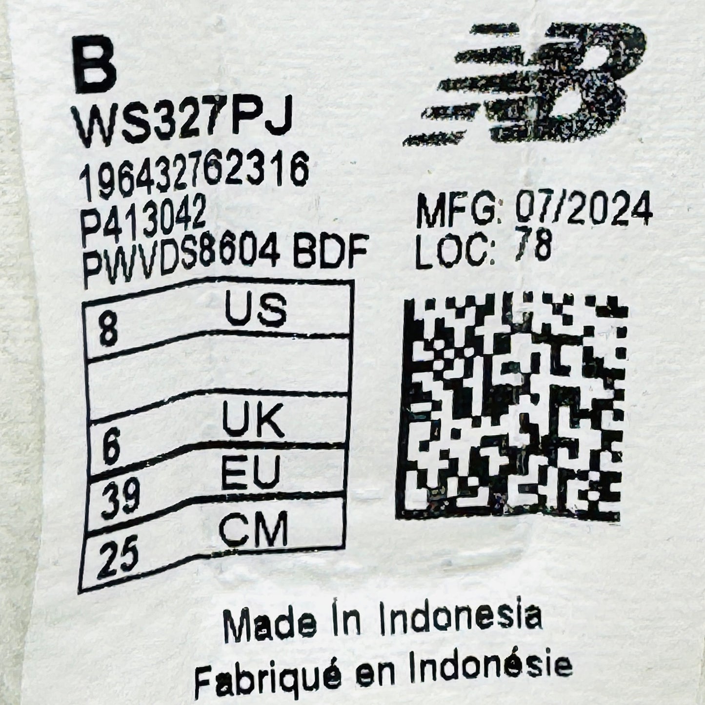 New Balance 327 Sneakers (Size 39) - WS327PJ