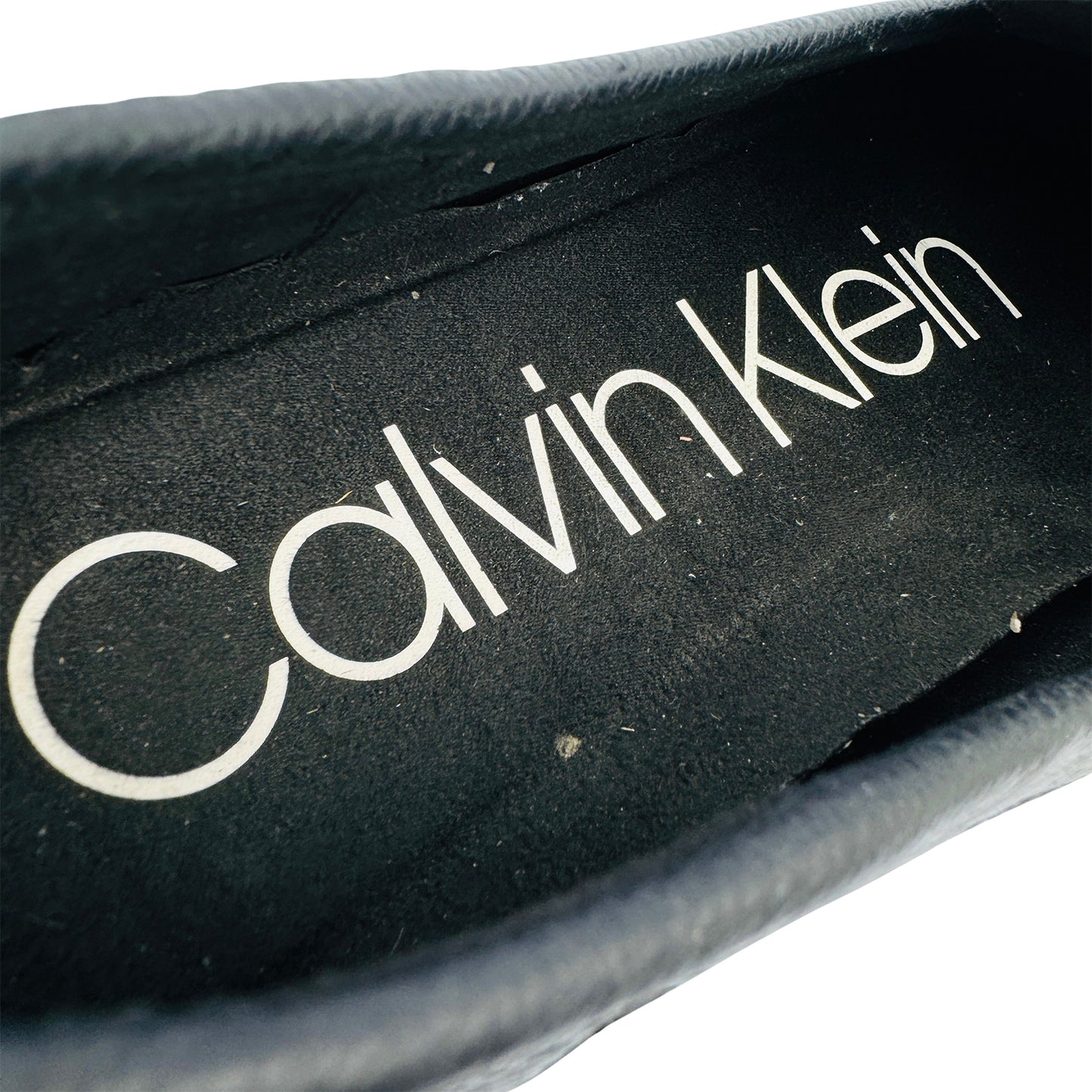 Calvin Klein Merver Black Pebbled Leather Loafers (Size 45.5/46) - CMMERVE-R
