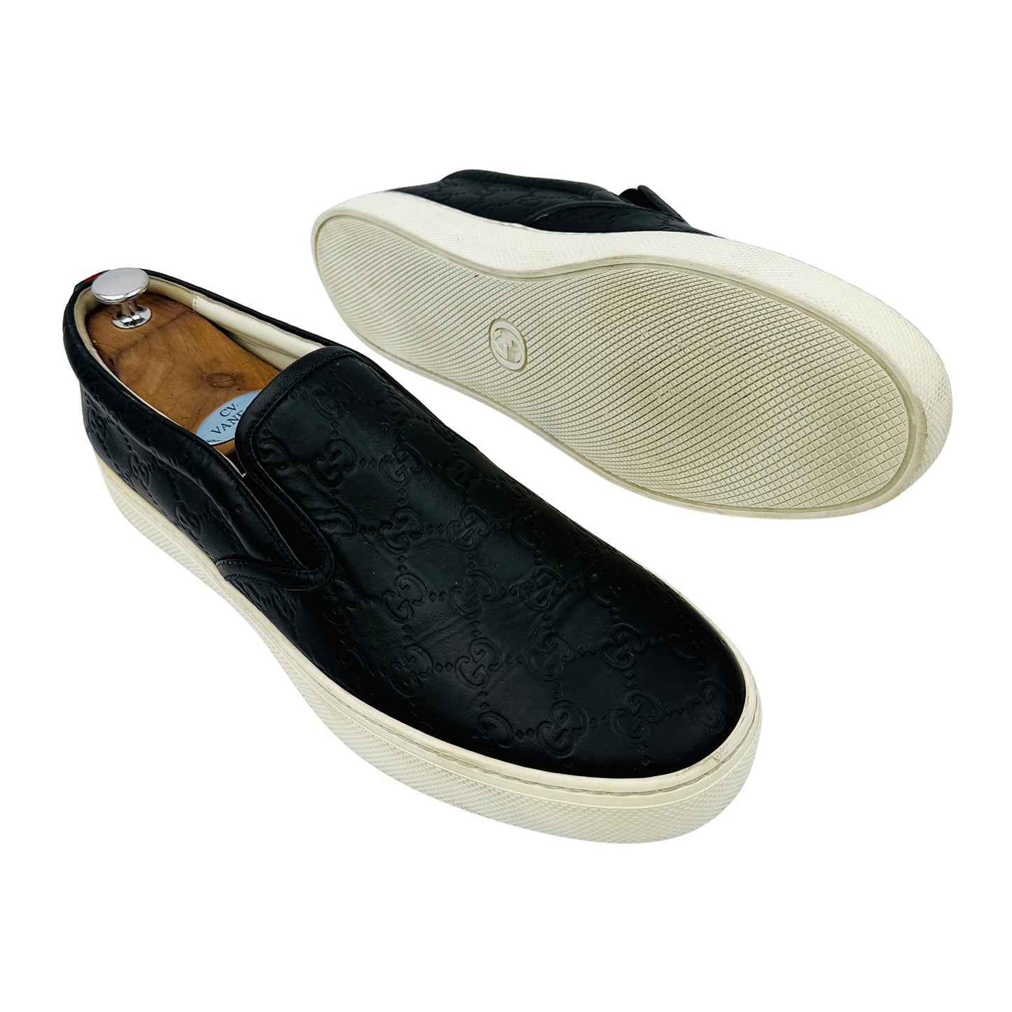 Gucci GG Signature Black Slipon Shoes (Size 46.5/47) - 407364