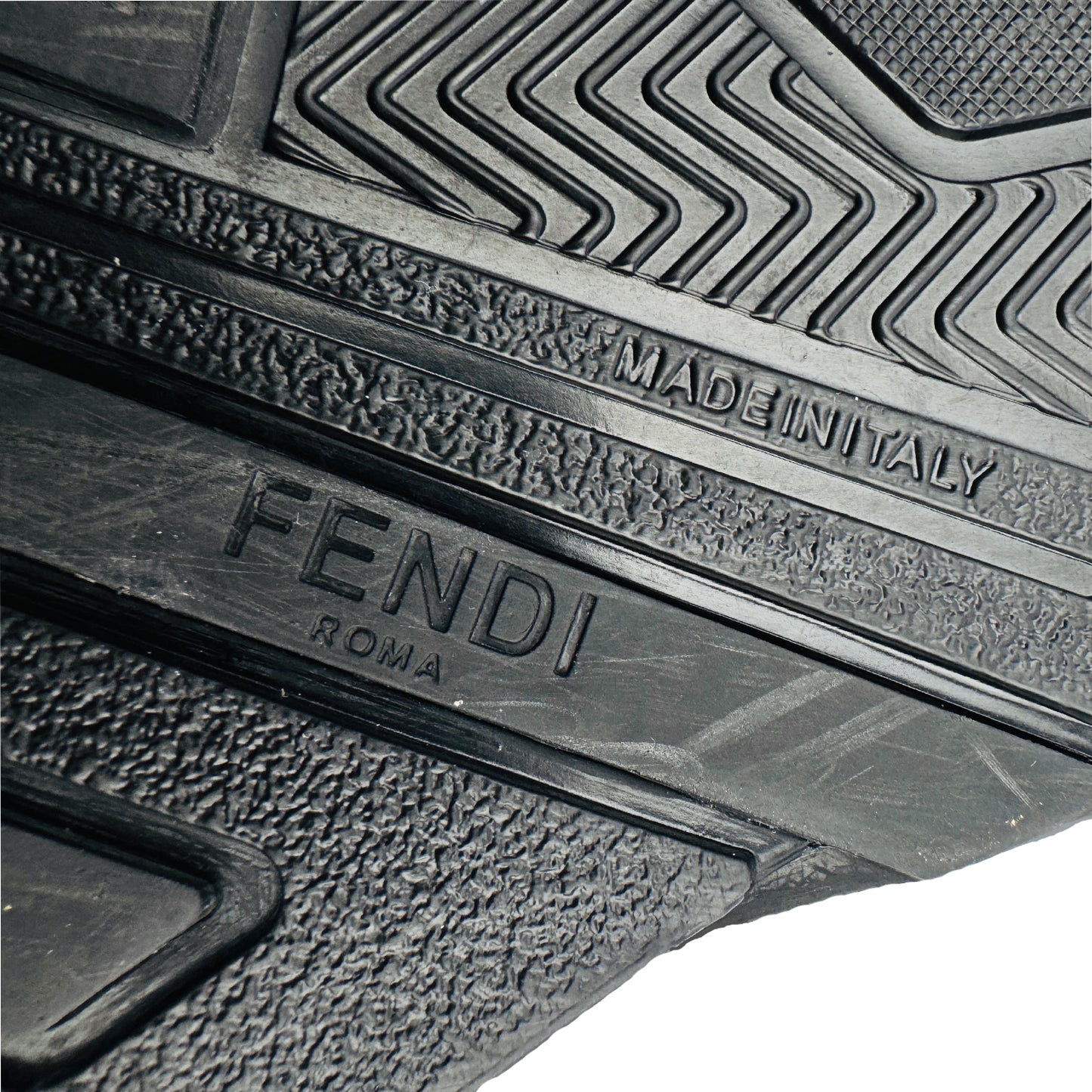 Fendi Men's Flow Black Leather Sneakers (Size 43.5/44)