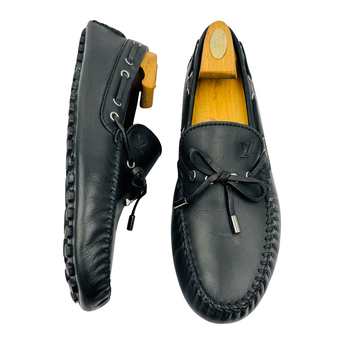 Louis Vuitton Black Leather Bow Loafer (Size 43/43.5)