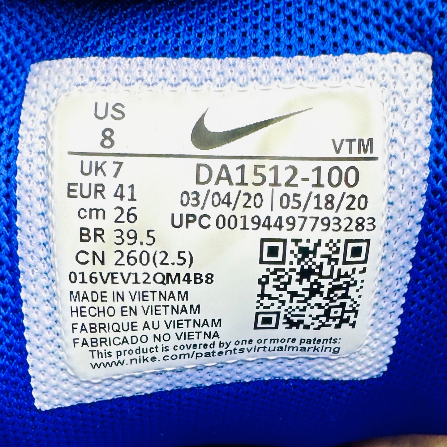 Nike Air Max 270 React ENG 'USA' Shoes (Size 41) - DA1512-100