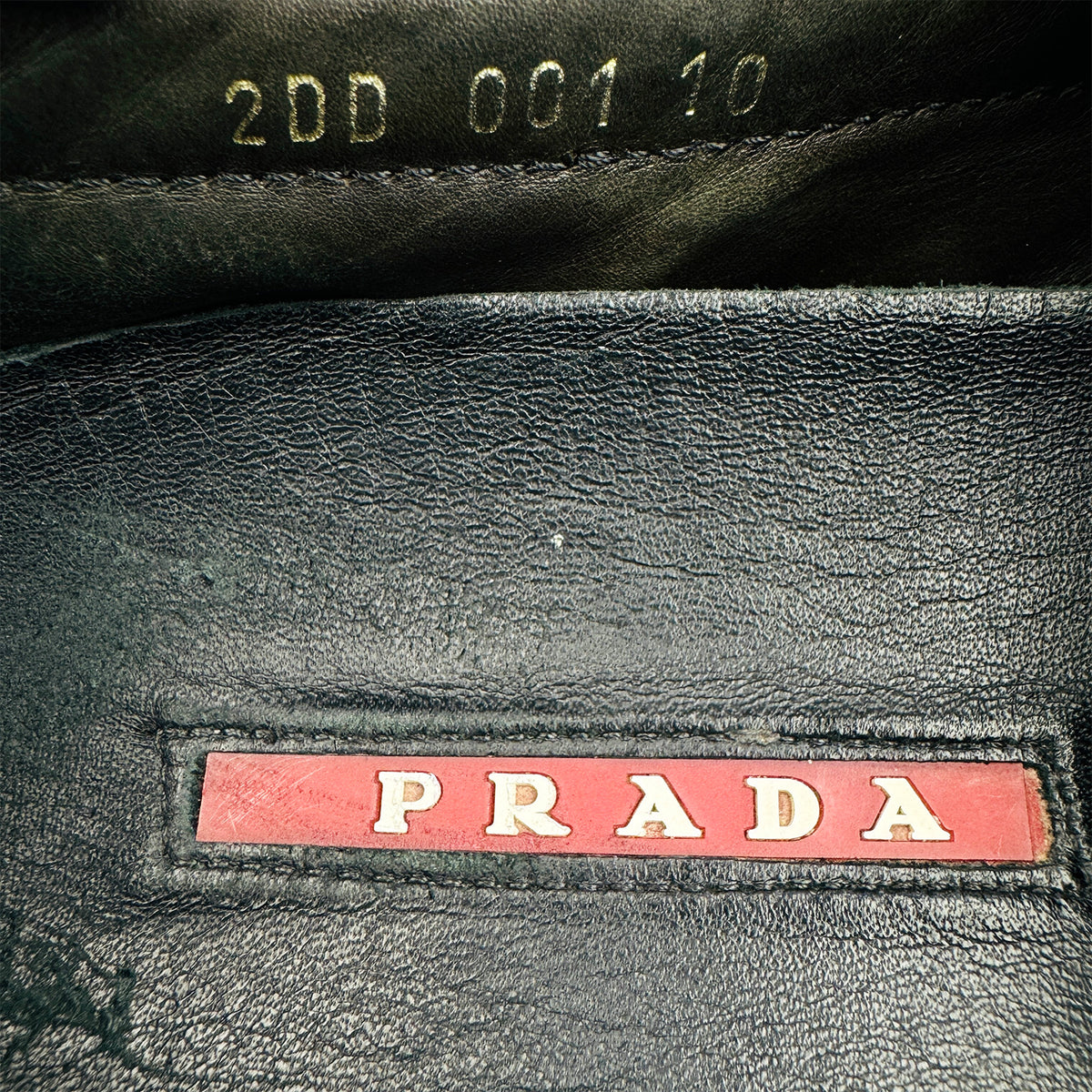 Prada Men's Black Daino Leather Penny Loafers (Size 44)
