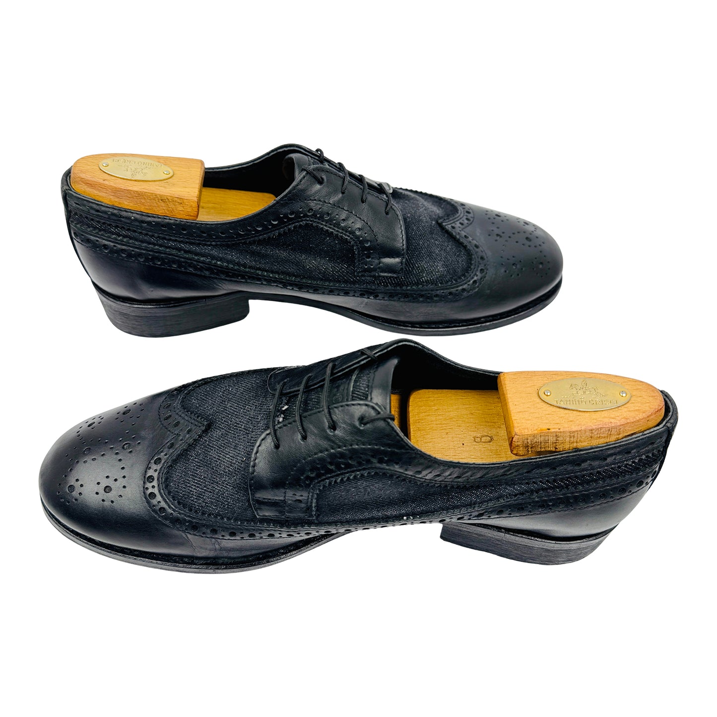 Jack & Jones Wingtip Brogue Black Oxfords (Size 43)