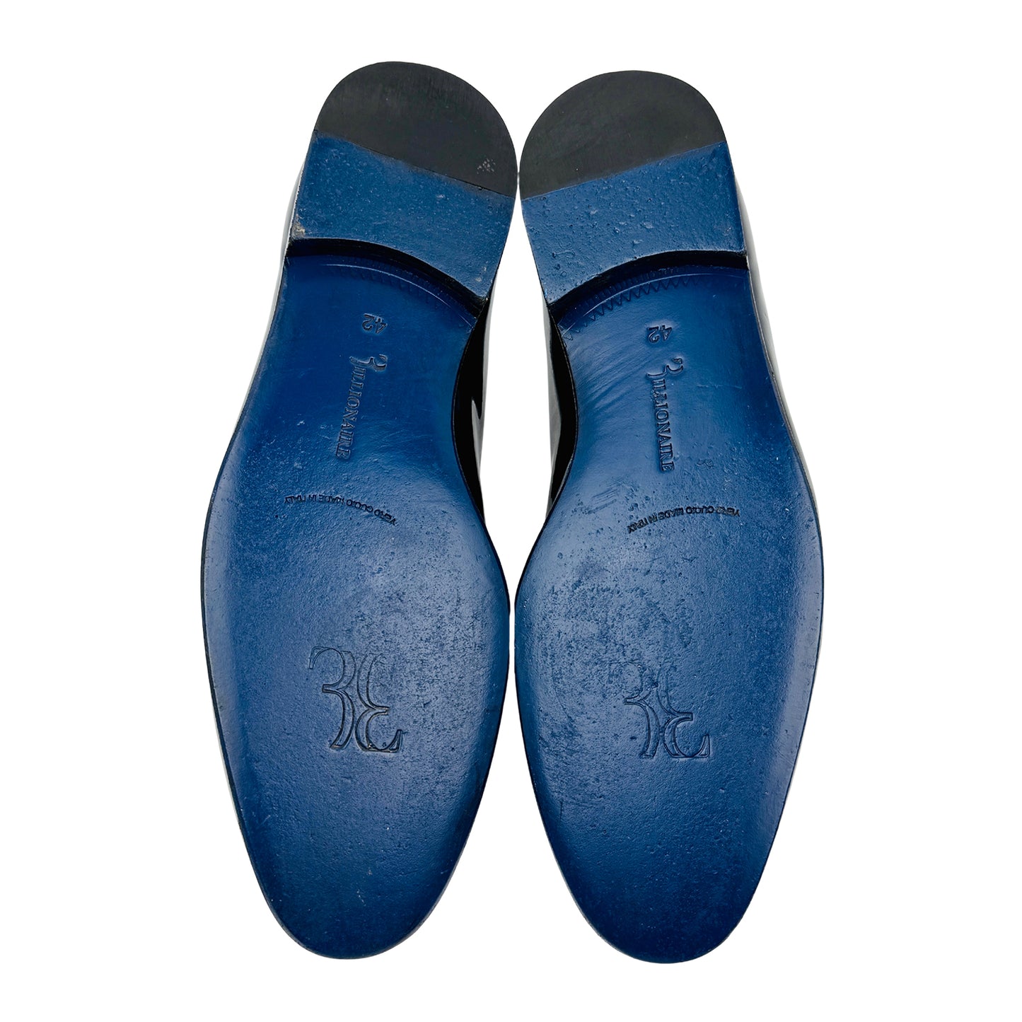 Billionaire Men's Patent Embossed Logo Loafers (Size 42.5/43)