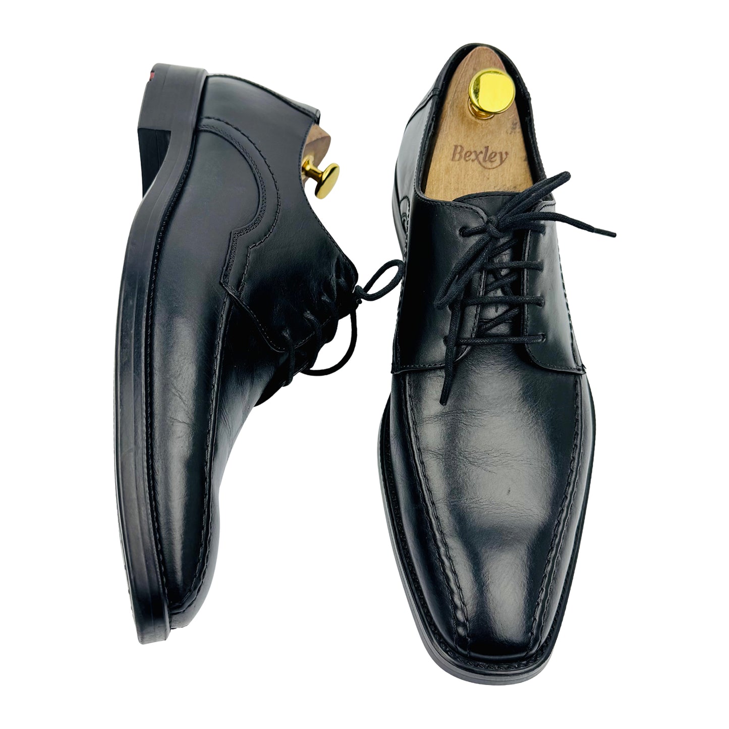 LLOYD Florentino Black Leather Derby Shoes (Size 42.5)