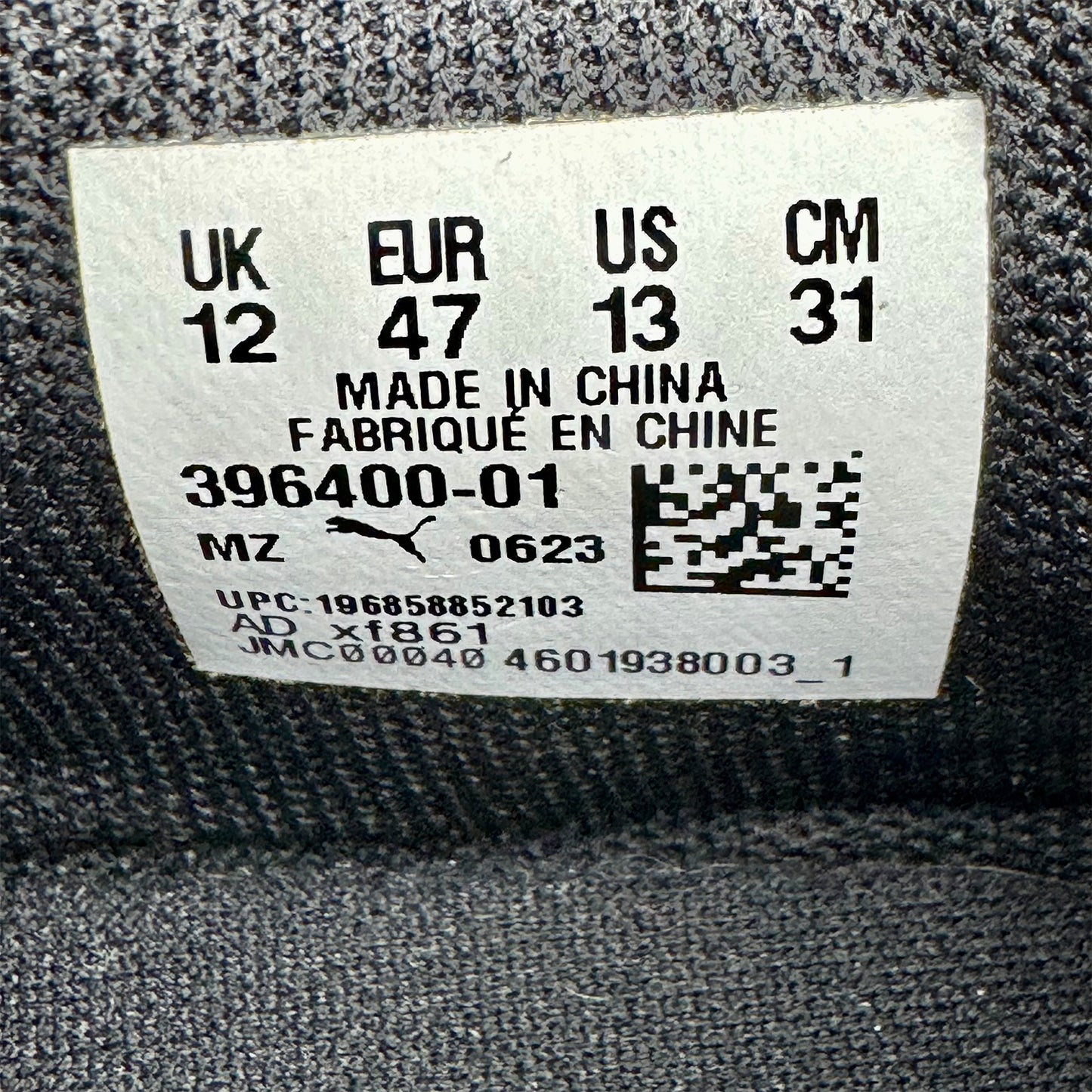 Puma NFERNO 'Black White' Shoes (Size 46.5/47) - 396400-01