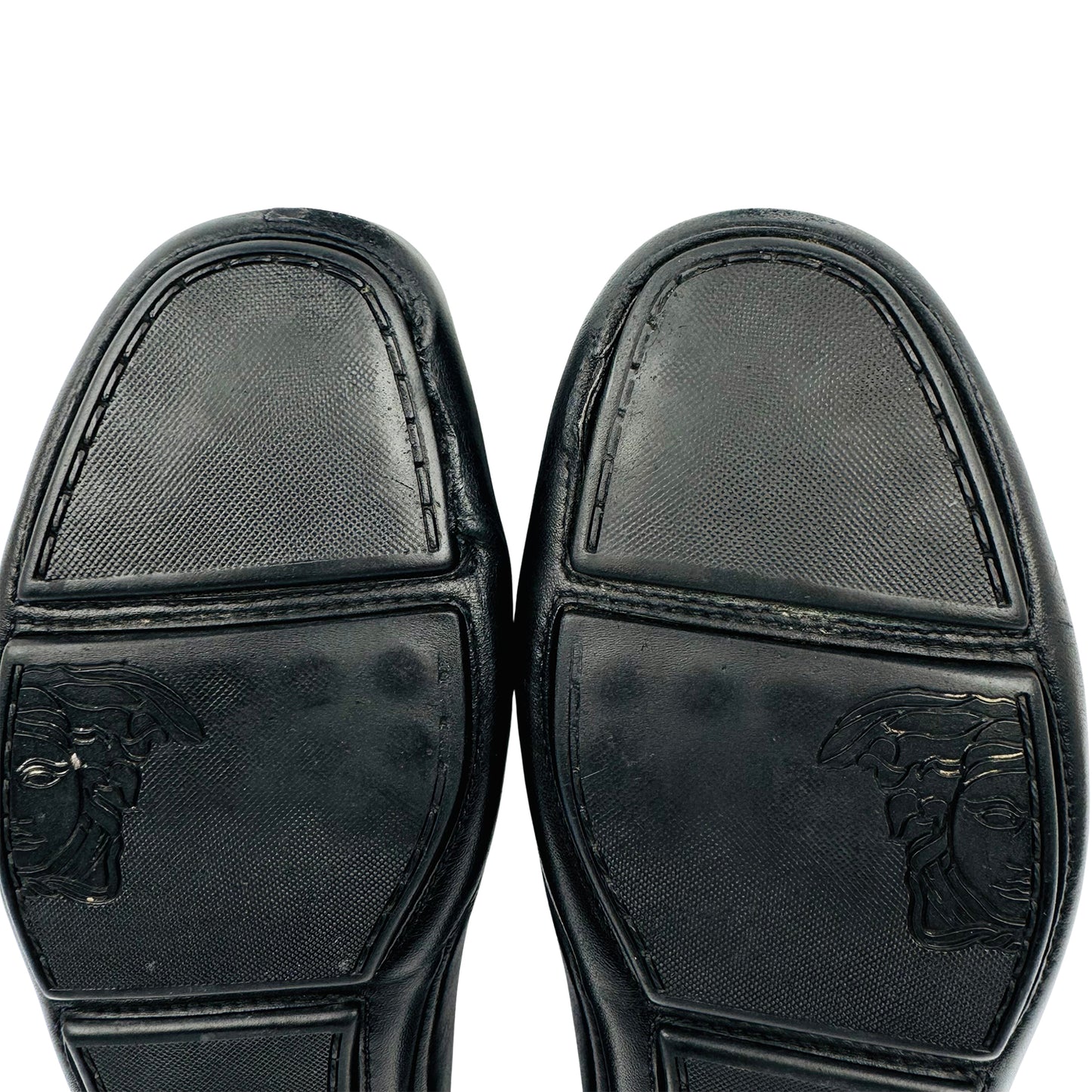Versace V-Logo Bit Driver Black Loafer (Size 41/42)