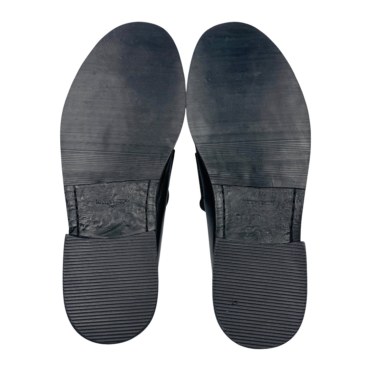 Louis Vuitton Men's Black Leather Major Loafers (Size 44/44.5)