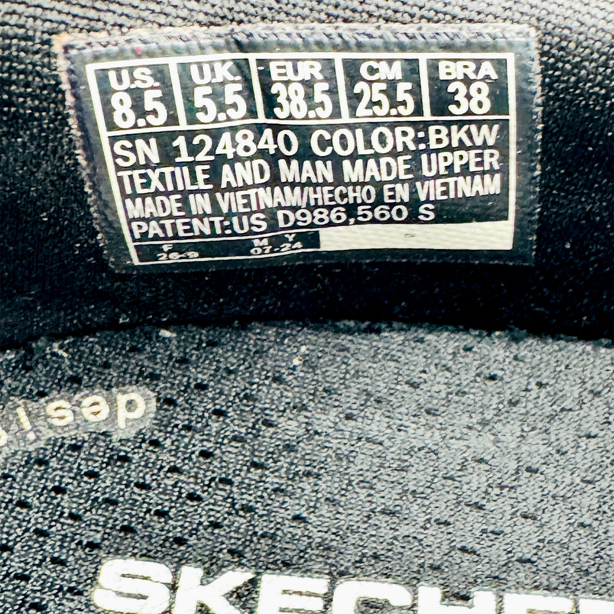 Skechers GO WALK Flex - Talli Shoes (Size 38.5) - 124840 BKW